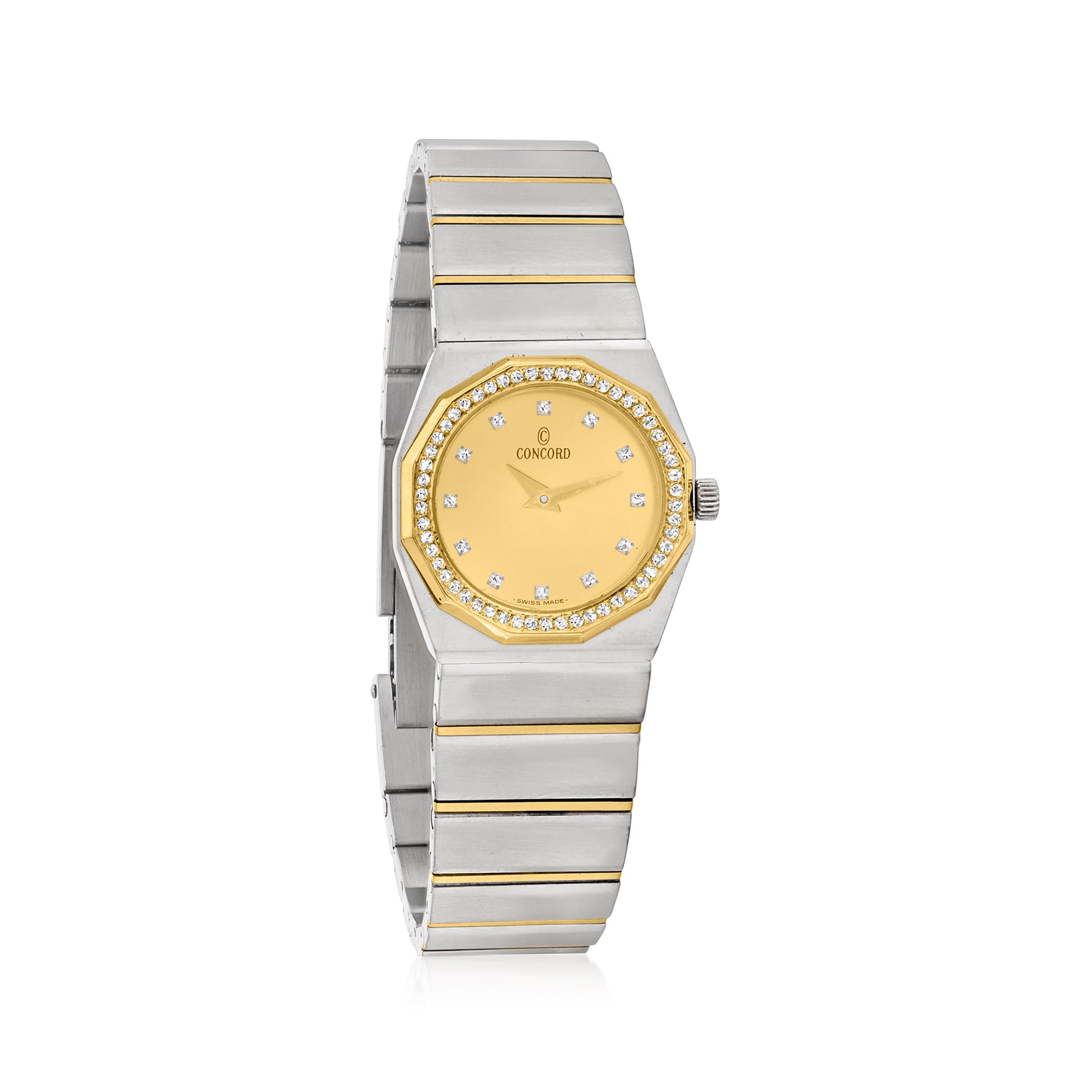 C. 1990 Vintage Concord Women's 21mm Stainless Steel and 14kt