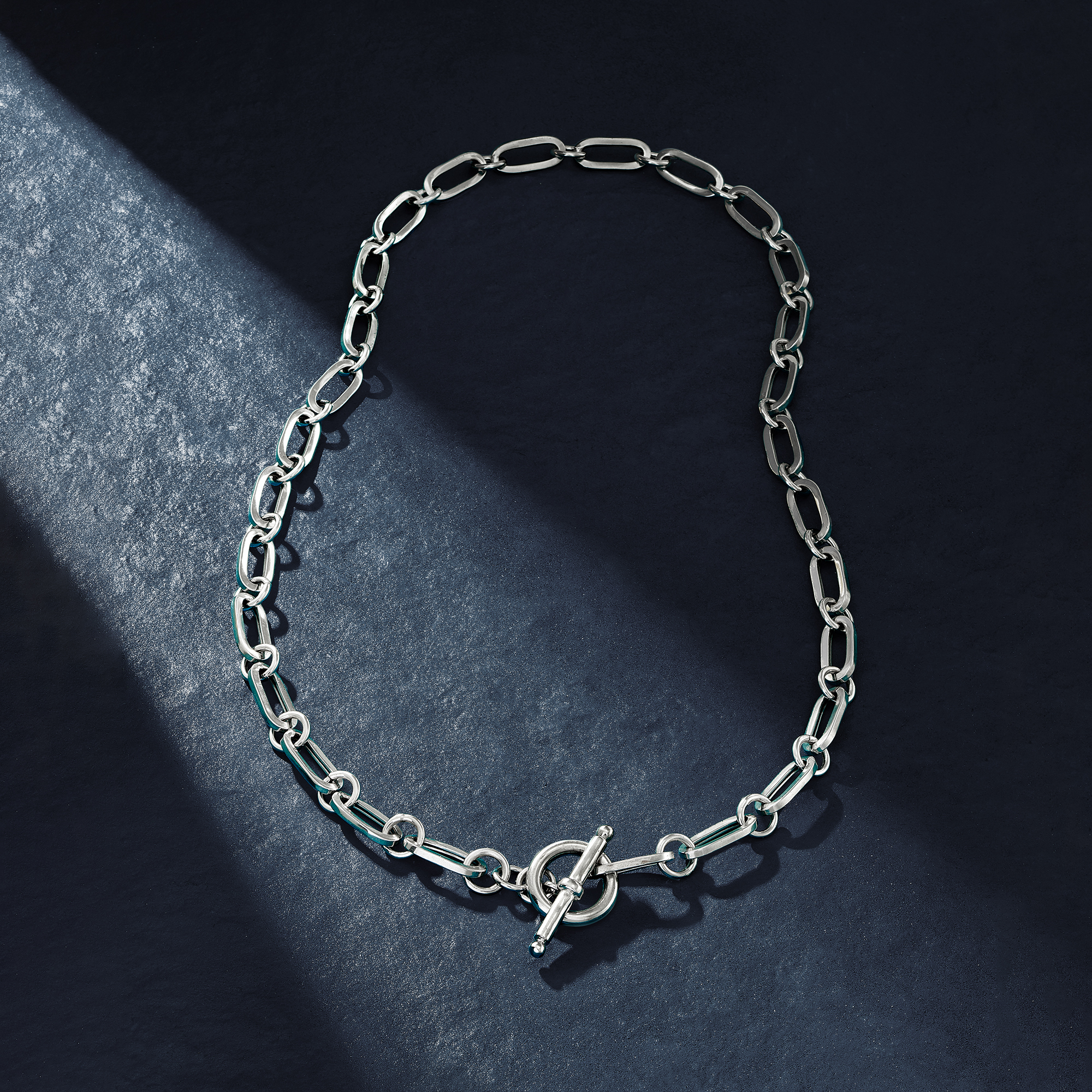 Italian Sterling Silver Paper Clip Link Toggle Necklace | Ross Simons