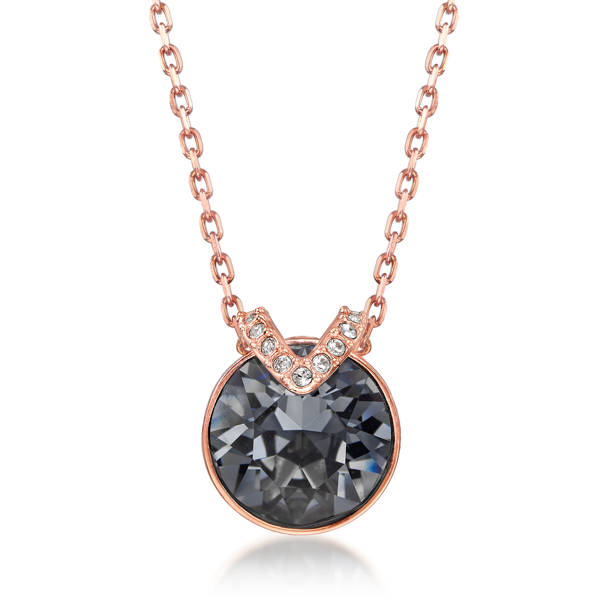 Lovisa Rose Gold Tone Swarovski Crystal Halo Necklace – Willowlicious