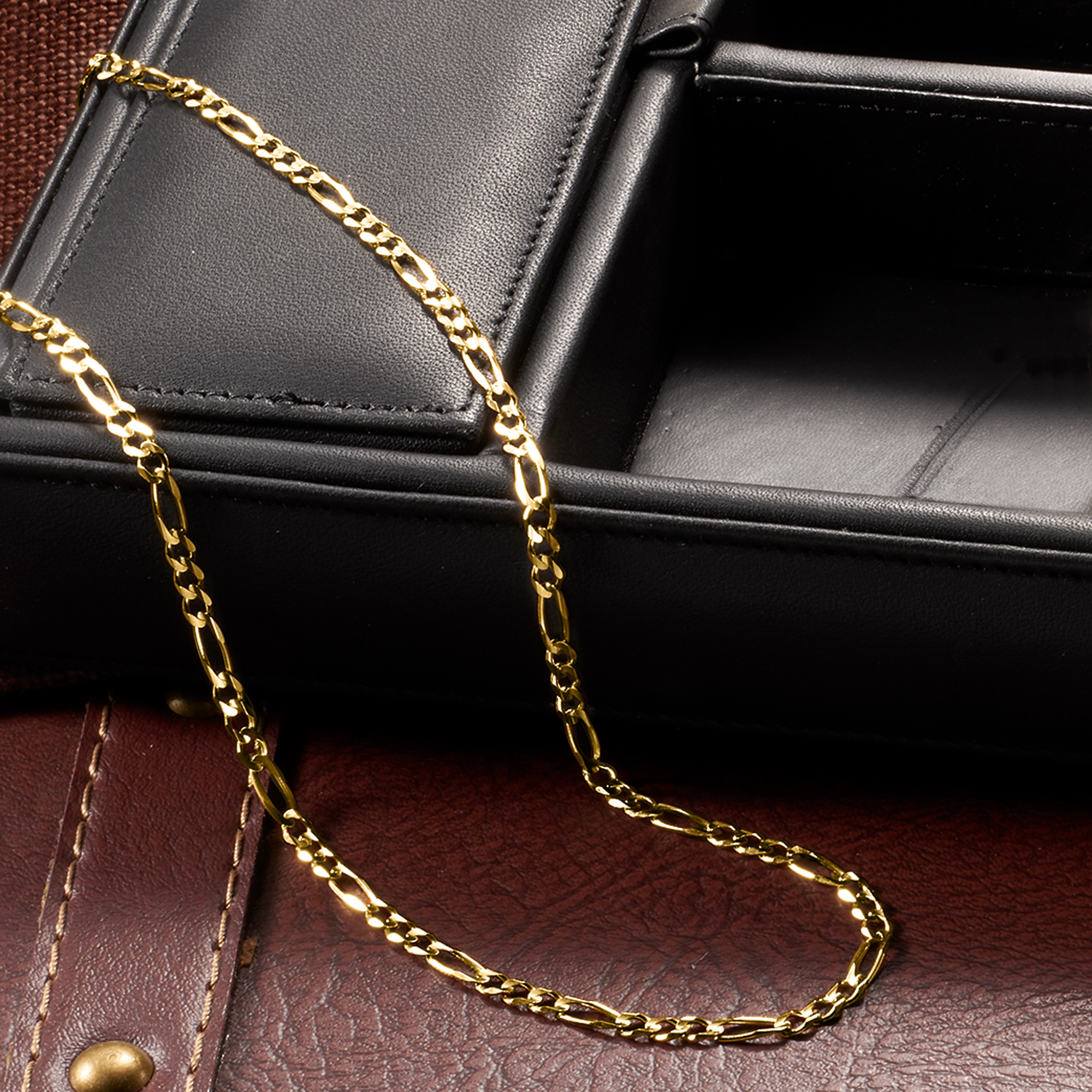 Men's 3.8mm 14kt Yellow Gold Figaro-Link Necklace | Ross Simons