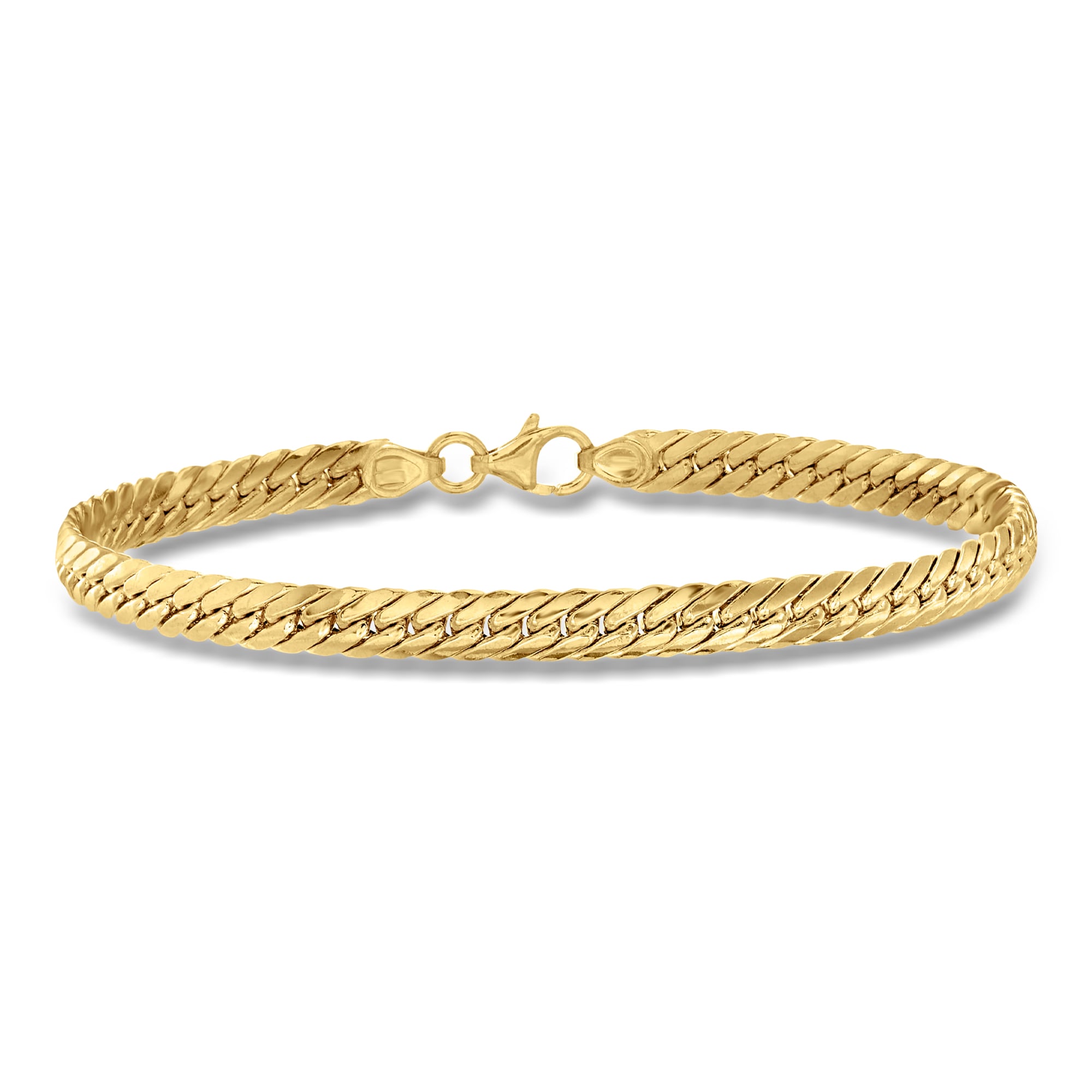Italian 18kt Yellow Gold Flat-Link Chain Bracelet | Ross Simons