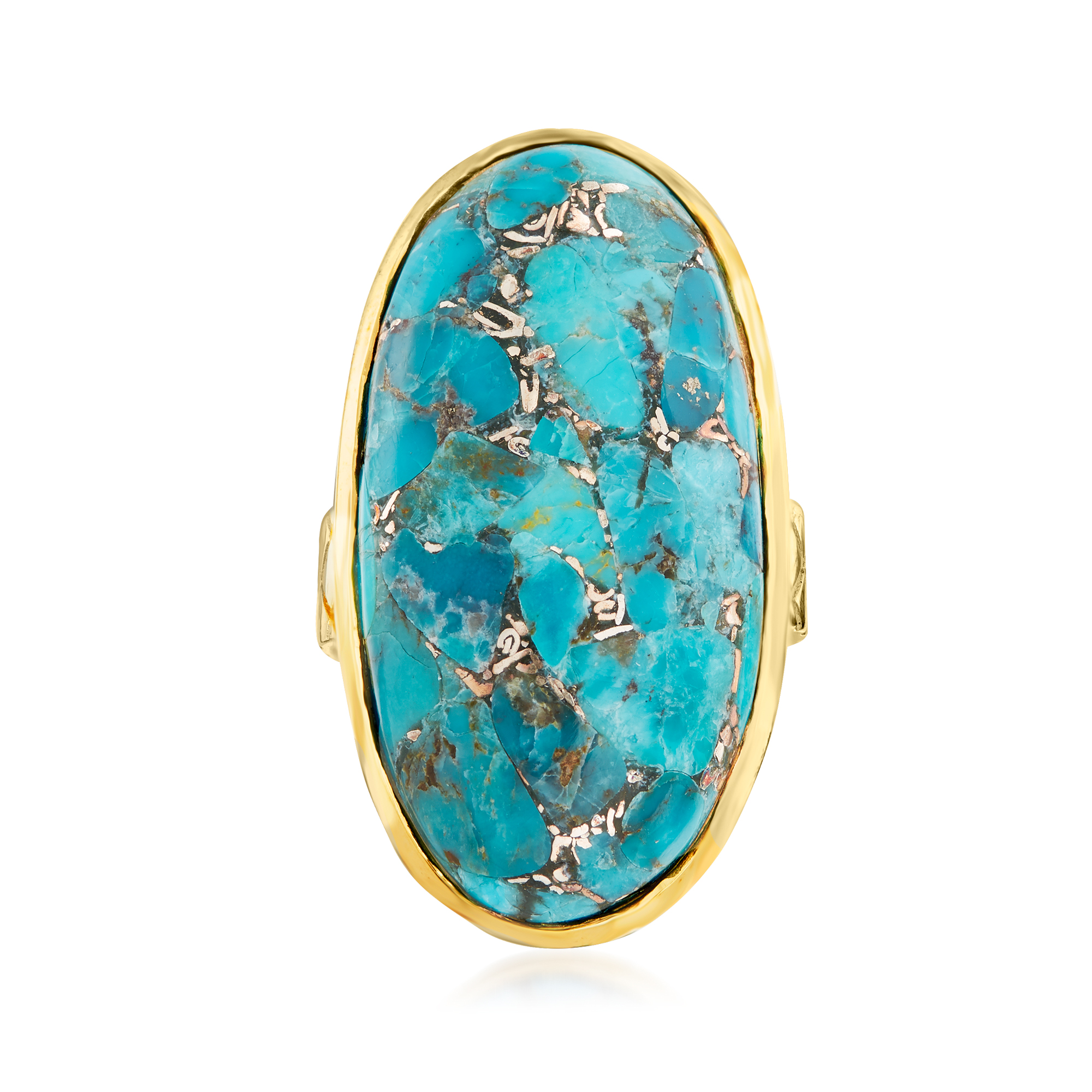 Mosaic Turquoise Ring in 18kt Gold Over Sterling | Ross-Simons
