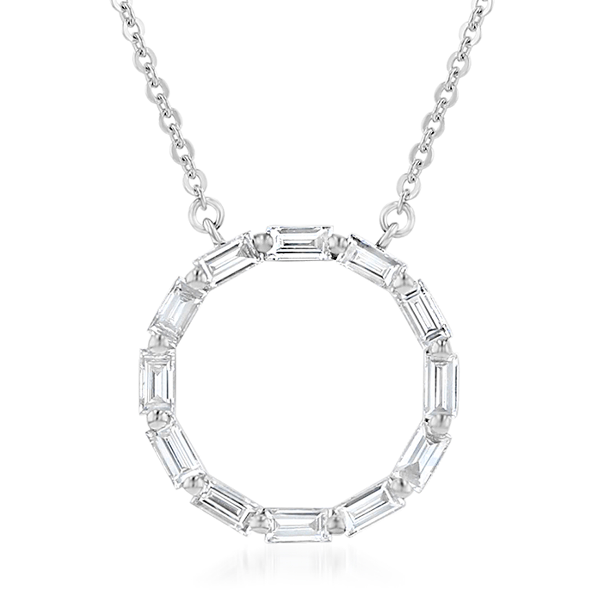 【新品】CDL Eternity Neckless 70 ct. t.w. Diamond Eternity Circle Necklace in 14kt White Gold