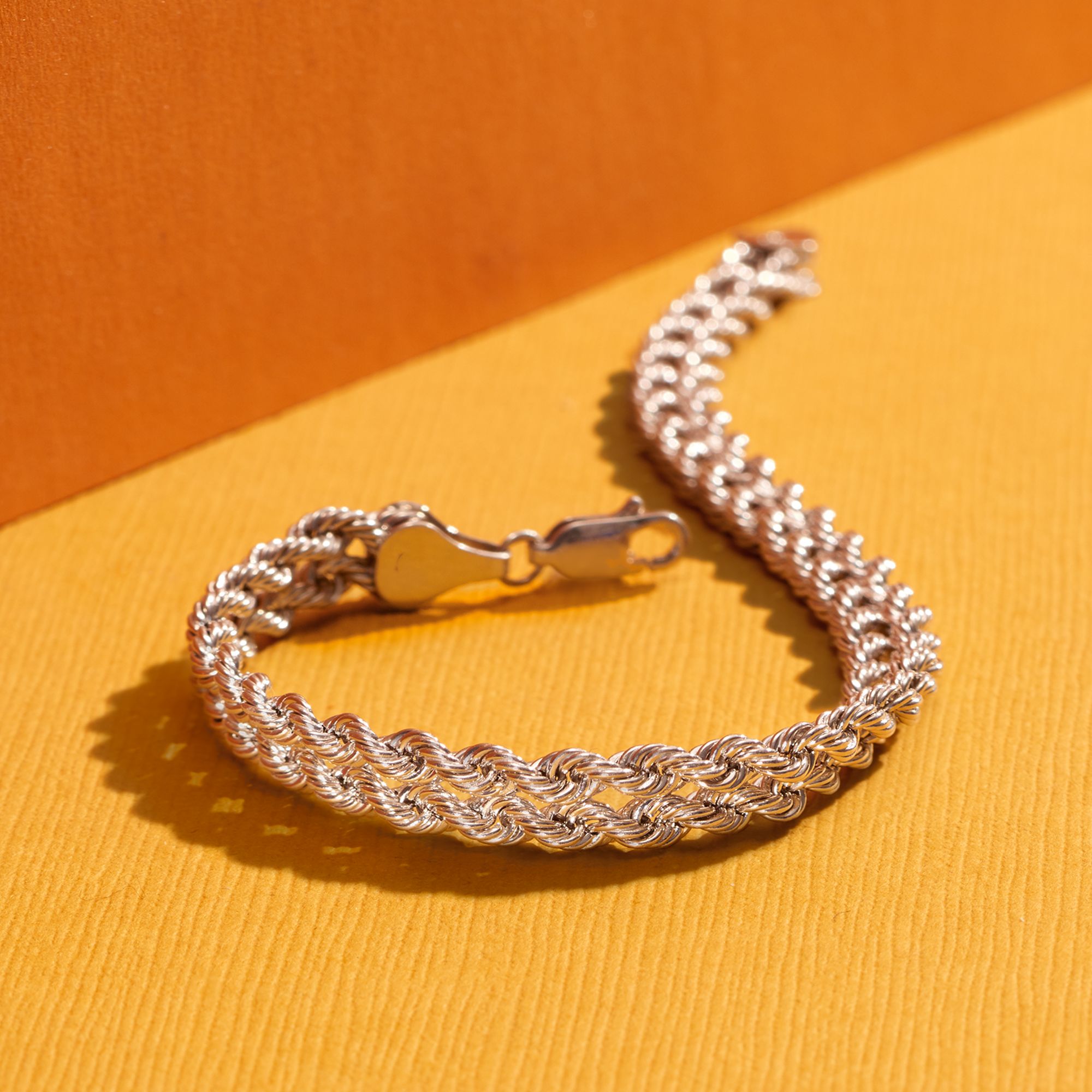 ブレスレット WILLIE and DUFFY Iron Cross Chain Bracelet Silver 925 Handma Walters Faith 'SAXON' Two-Tone Double Wrap Silver Chain Link