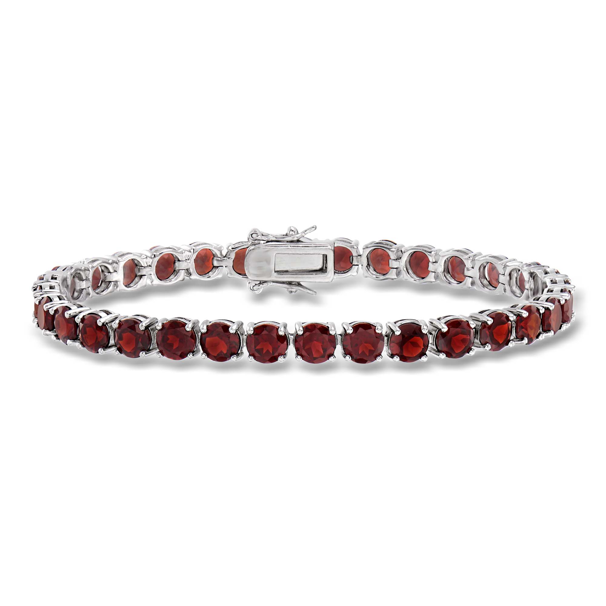 GARNET CROW シルバーブレスレット 19.20 ct. t.w. Garnet Tennis Bracelet in Sterling Silver | Ross Simons
