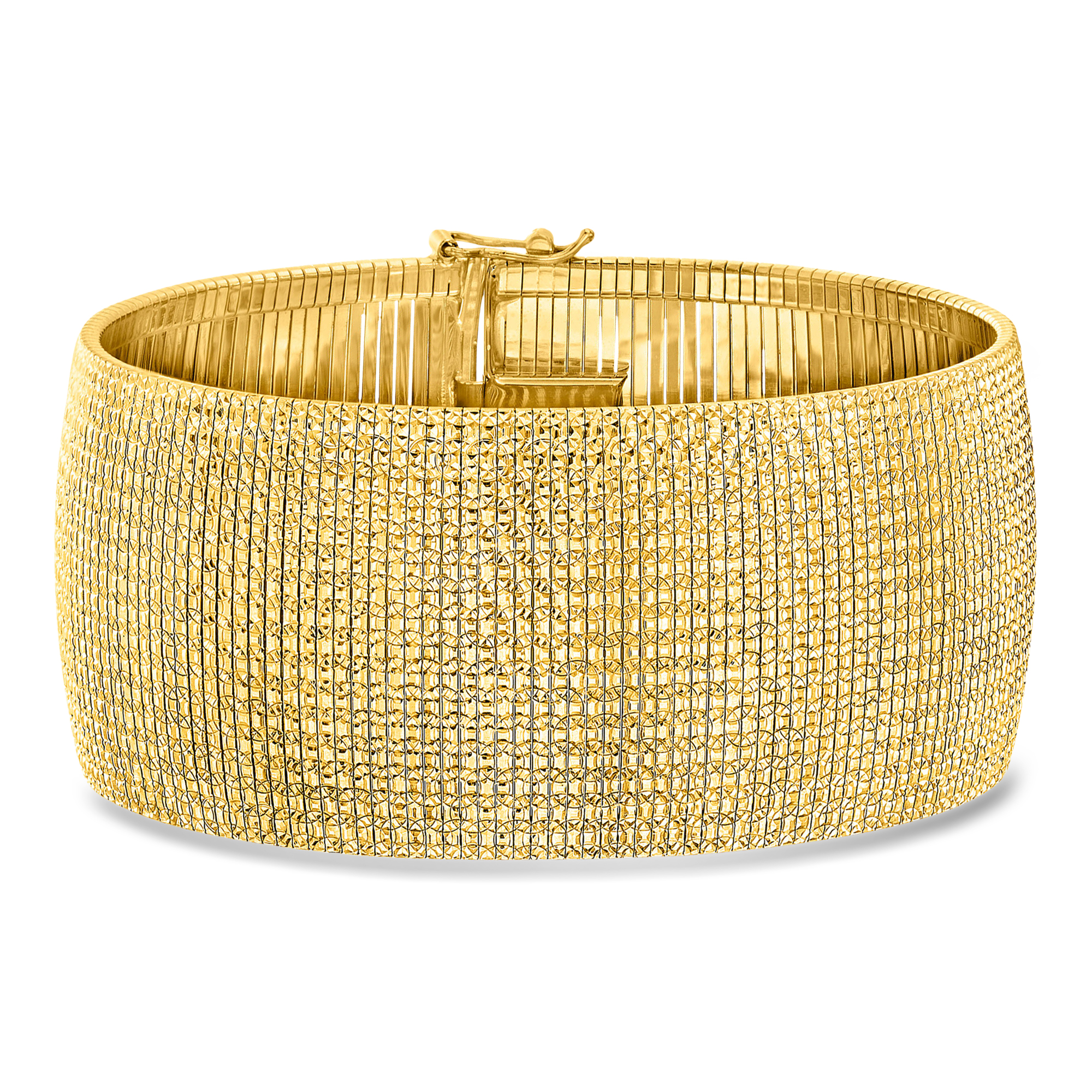 Italian 18kt Gold Over Sterling Omega Bracelet. 8