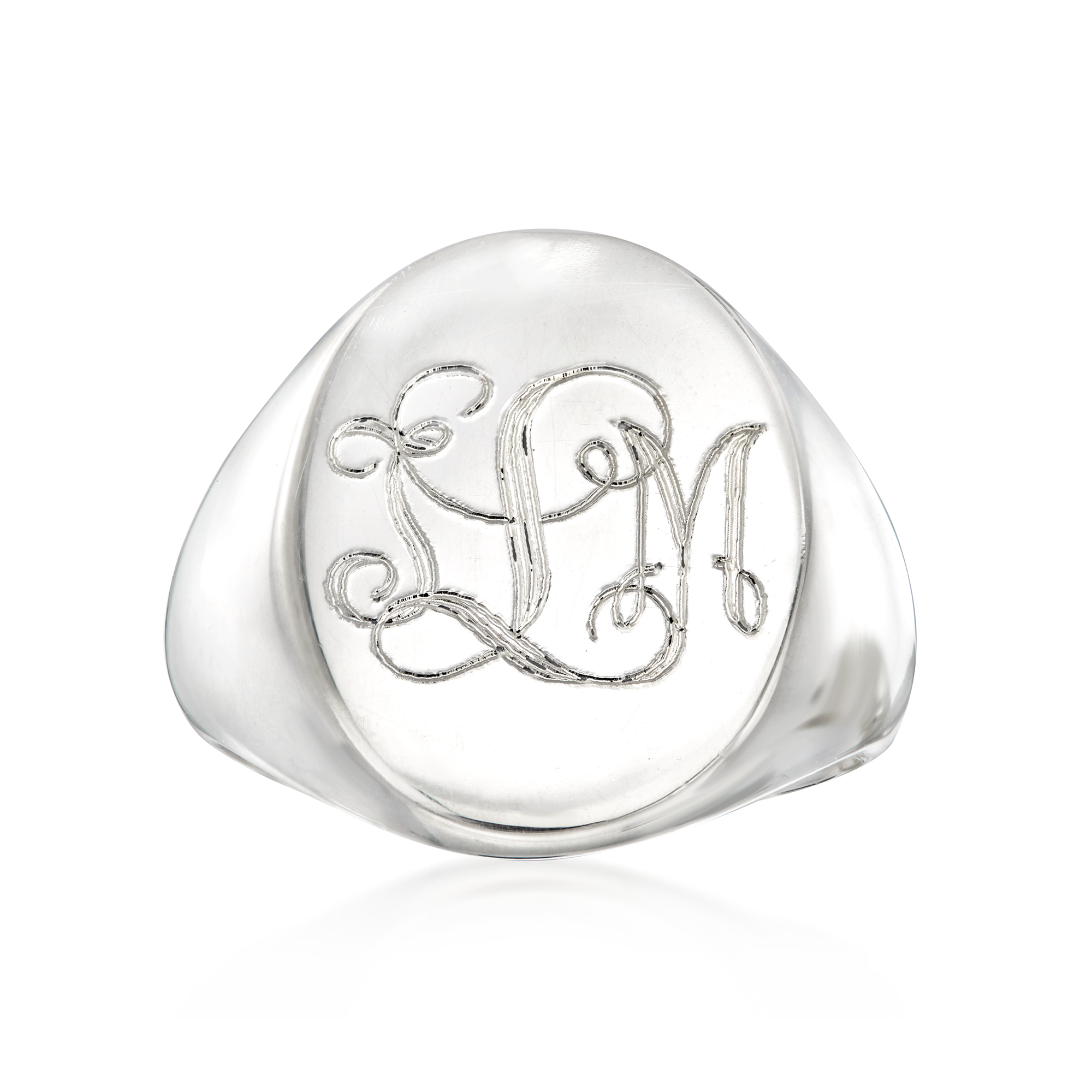 persoonlijkheid Voor een dagje uit Latijns Sterling Silver Personalized Signet Ring | Ross-Simons