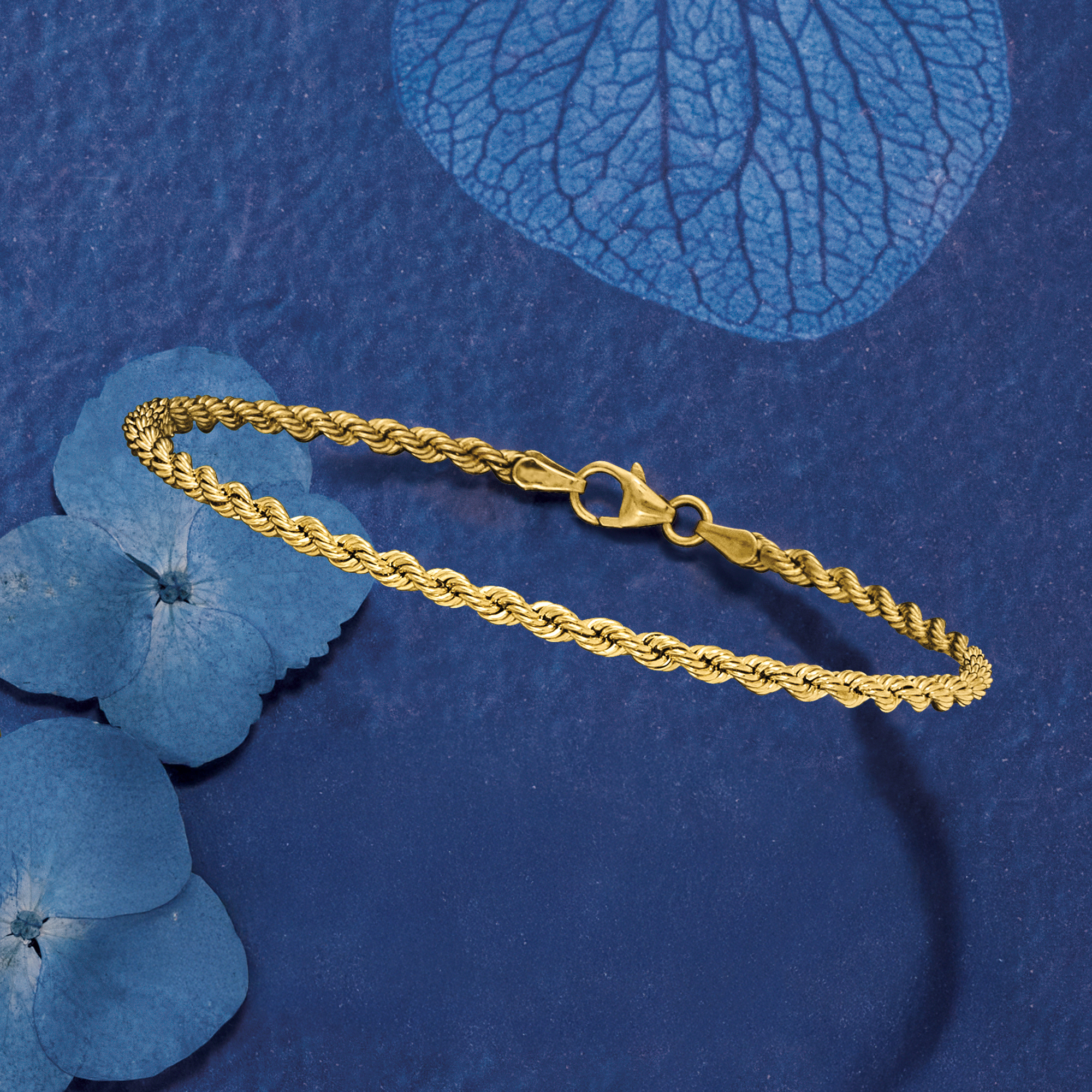 Italian 2.7mm 18kt Yellow Gold Rope-Chain Bracelet | Ross Simons