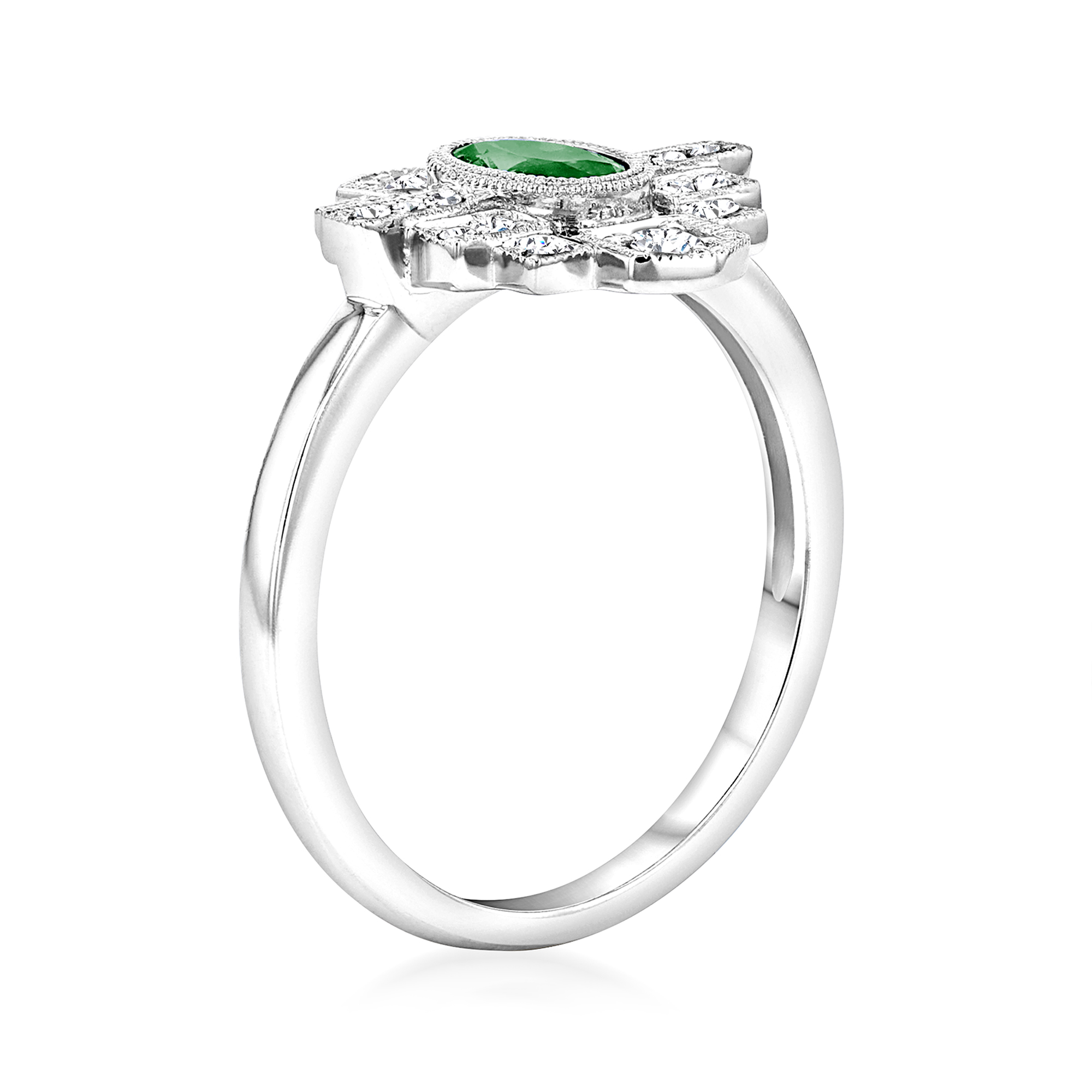 Diamond Shape リング Diamond Edge Scale Ring 1/4 ct tw Round-cut 10K Yellow Gold