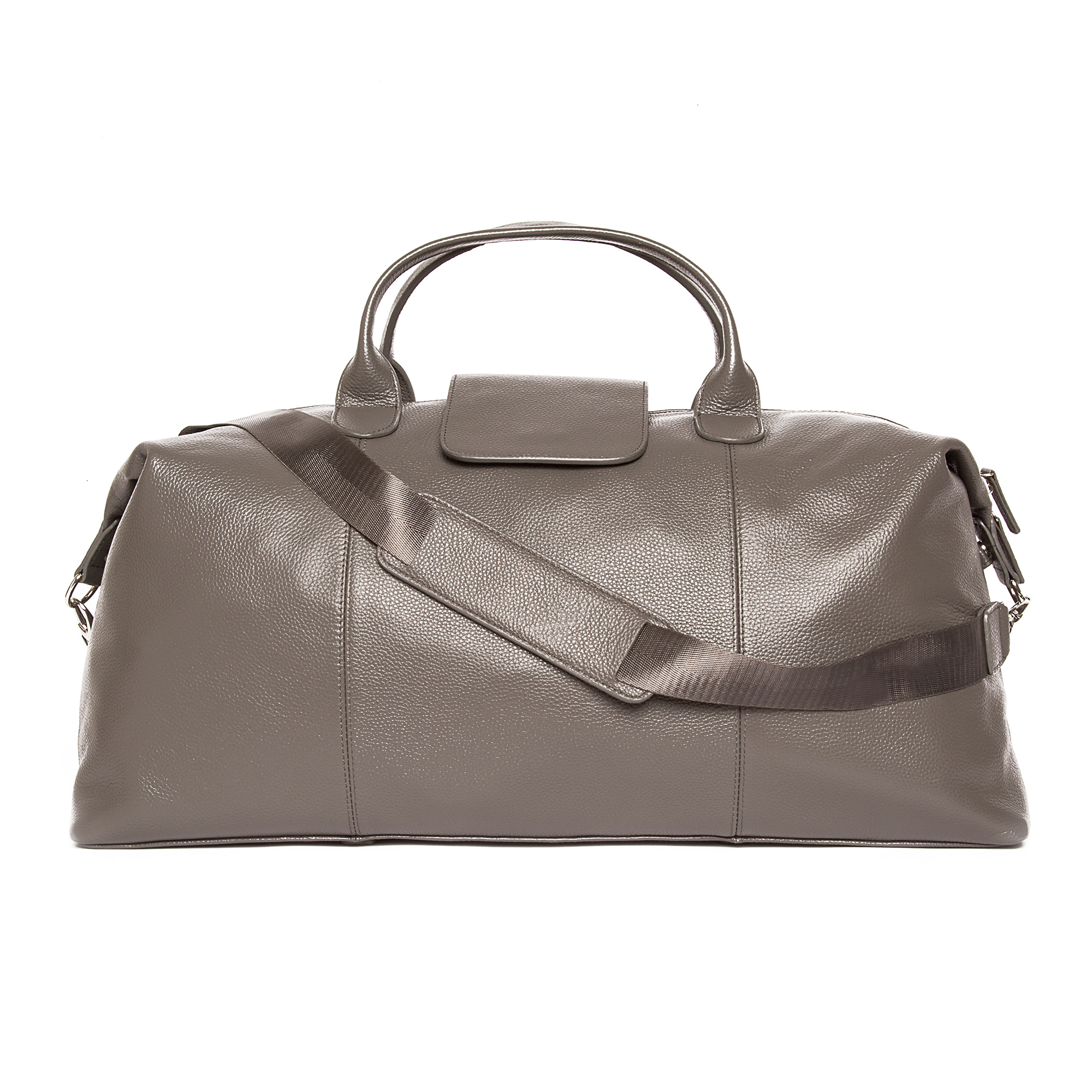 Brouk & Co. "Standford" Gray Genuine Leather Duffel Bag RossSimons