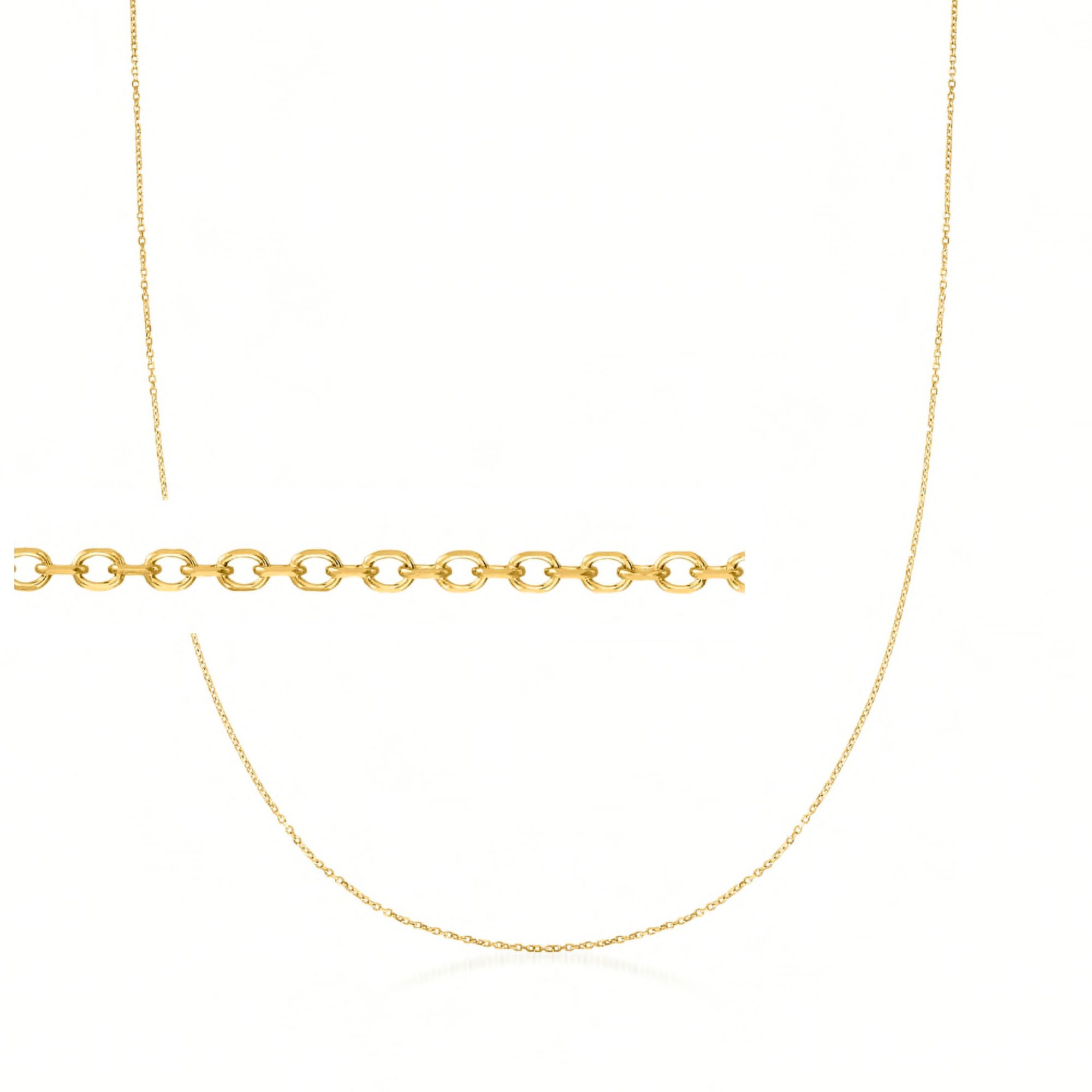 0.8mm 14kt Yellow Gold Cable-Chain Necklace | Ross Simons