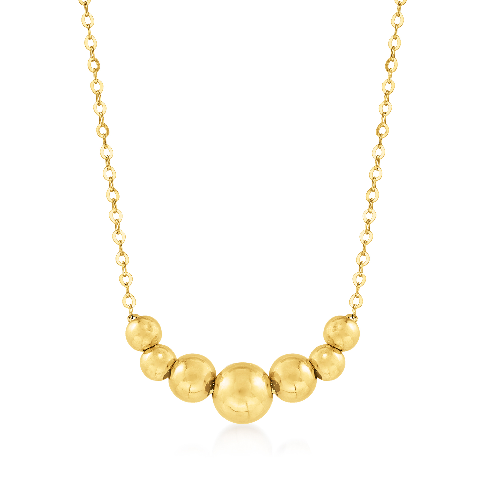 Balmain 18kt yellow gold Emblem beads necklace