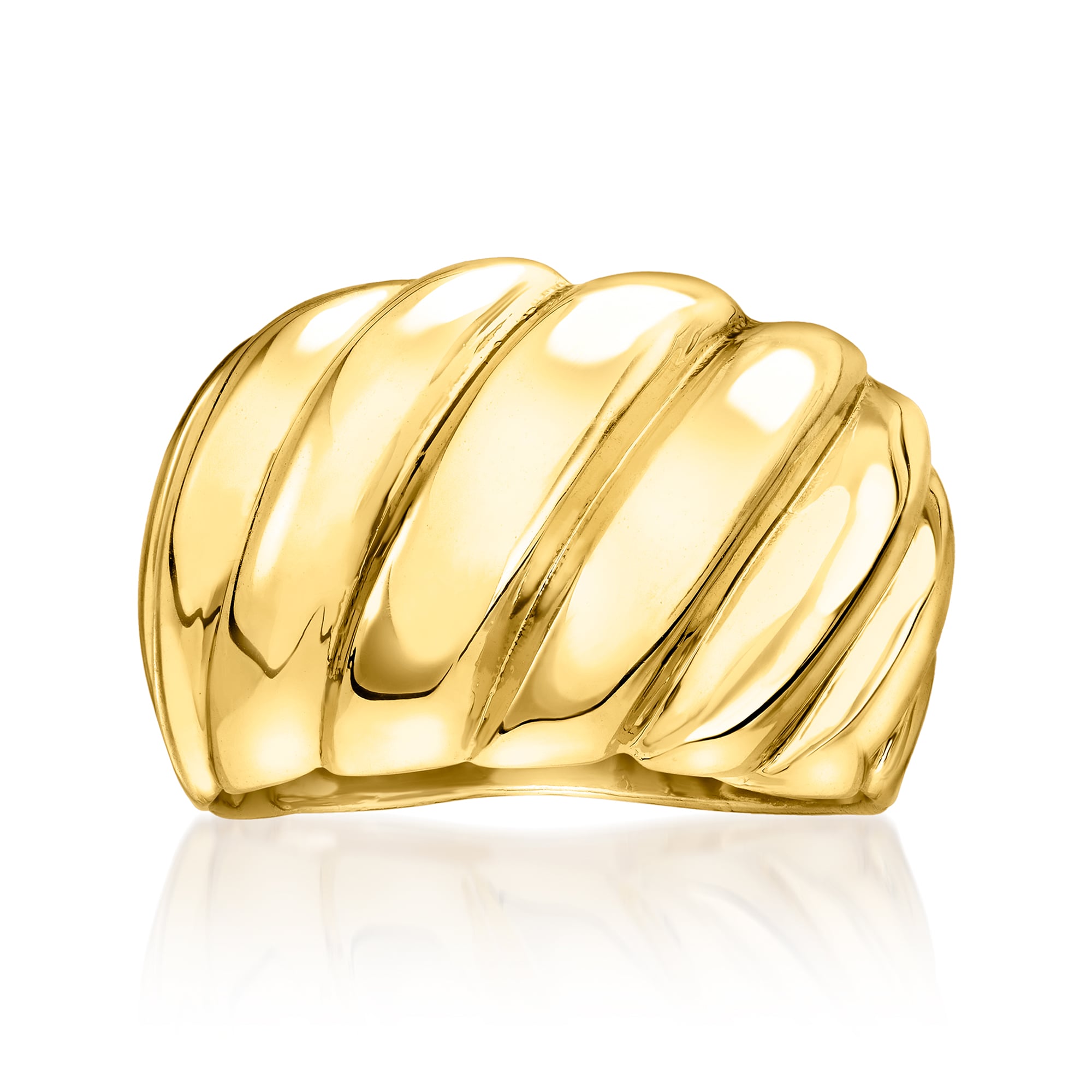 Italian 14kt Yellow Gold Fleur-De-Lis Signet Ring | Ross Simons