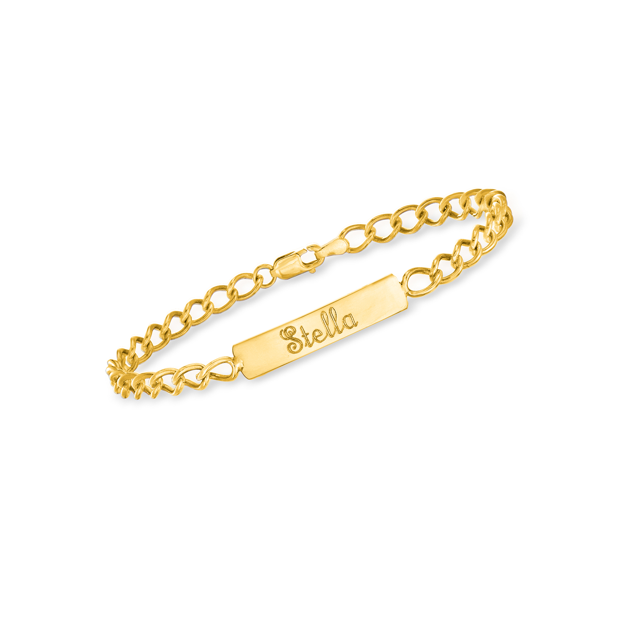 Child's 14kt Yellow Gold Name ID Bracelet. 6" RossSimons