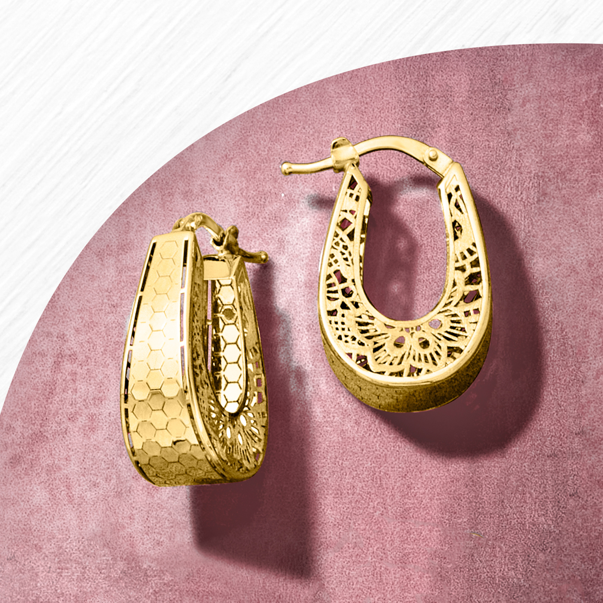 Italian 18kt Yellow Gold Filigree Hoop Earrings. 7/8 Italian 18kt Yellow Gold Filigree Hoop Earrings. 7/8