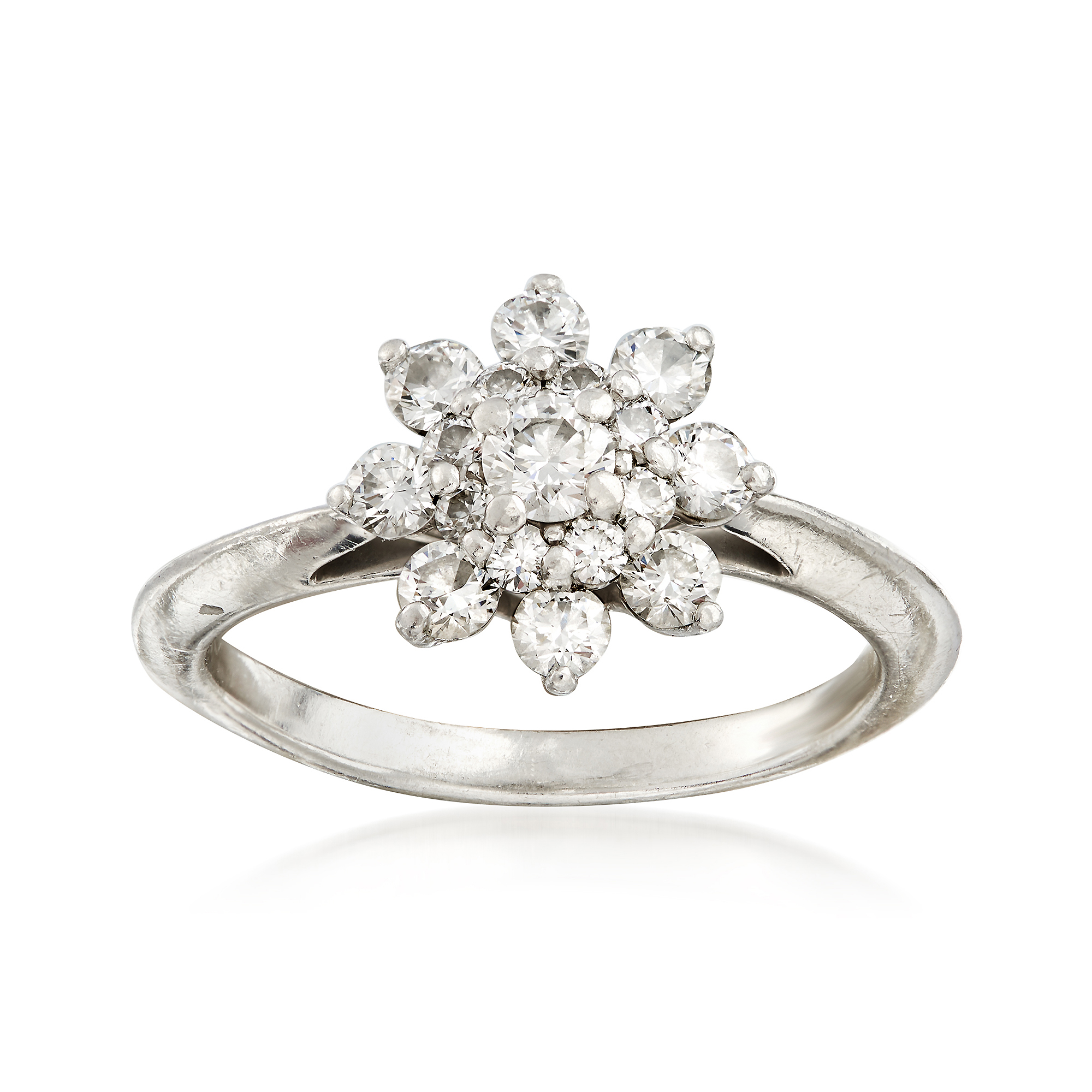 C. 1990 Vintage Tiffany Jewelry .80 ct. t.w. Diamond Cluster Ring in
