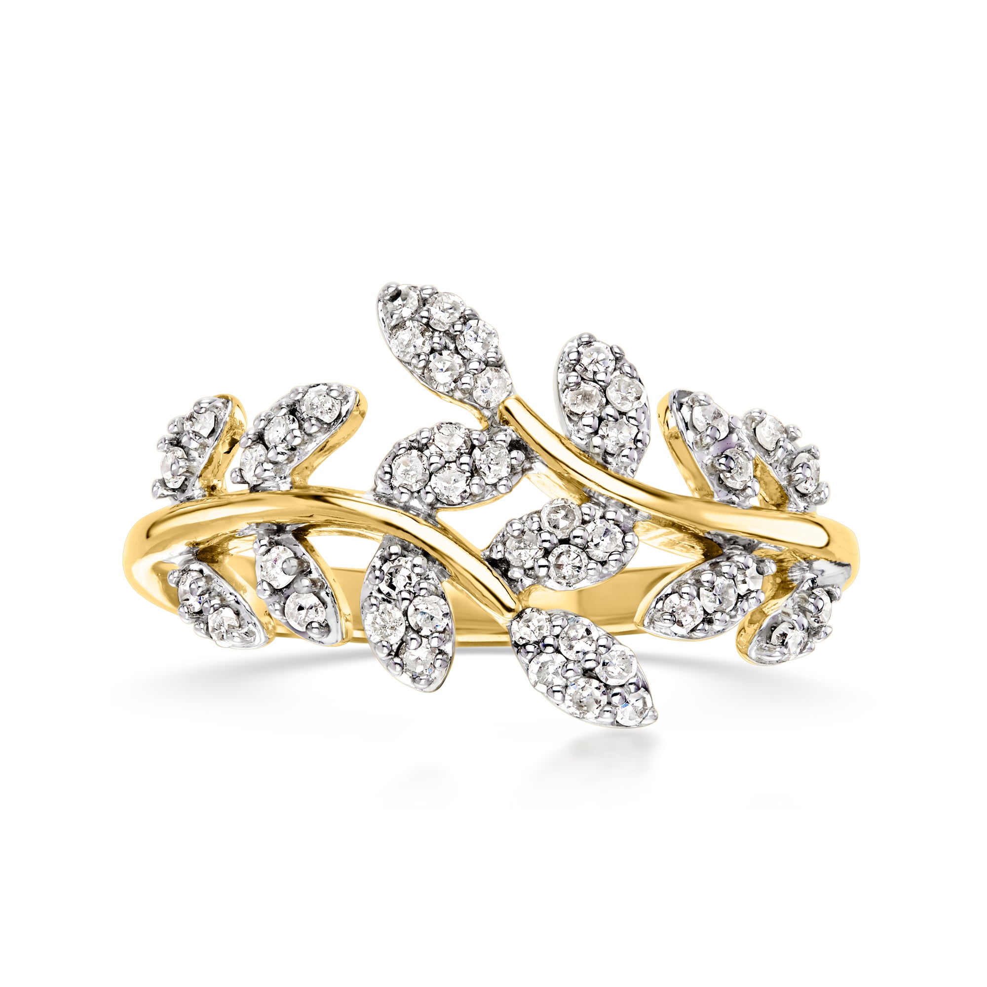 ダイヤモンドのリング 33 ct. t.w. Diamond Vine Ring in 18kt Gold Over Sterling | Ross Simons