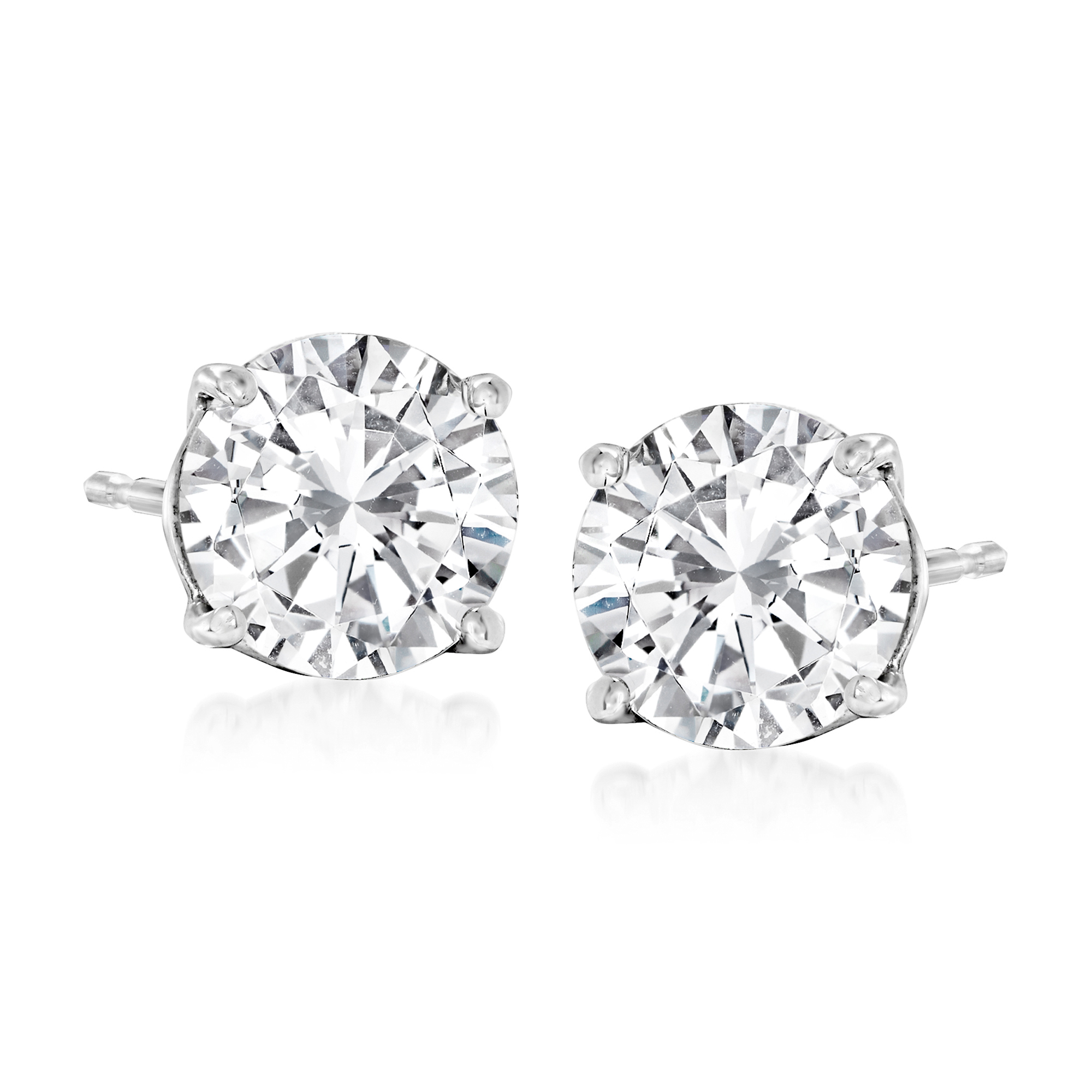 7.00CT BRILLIANT CREATED DIAMOND EARRINGS 14K SOLID YELLOW GOLD SOLITAIRE STUDS 