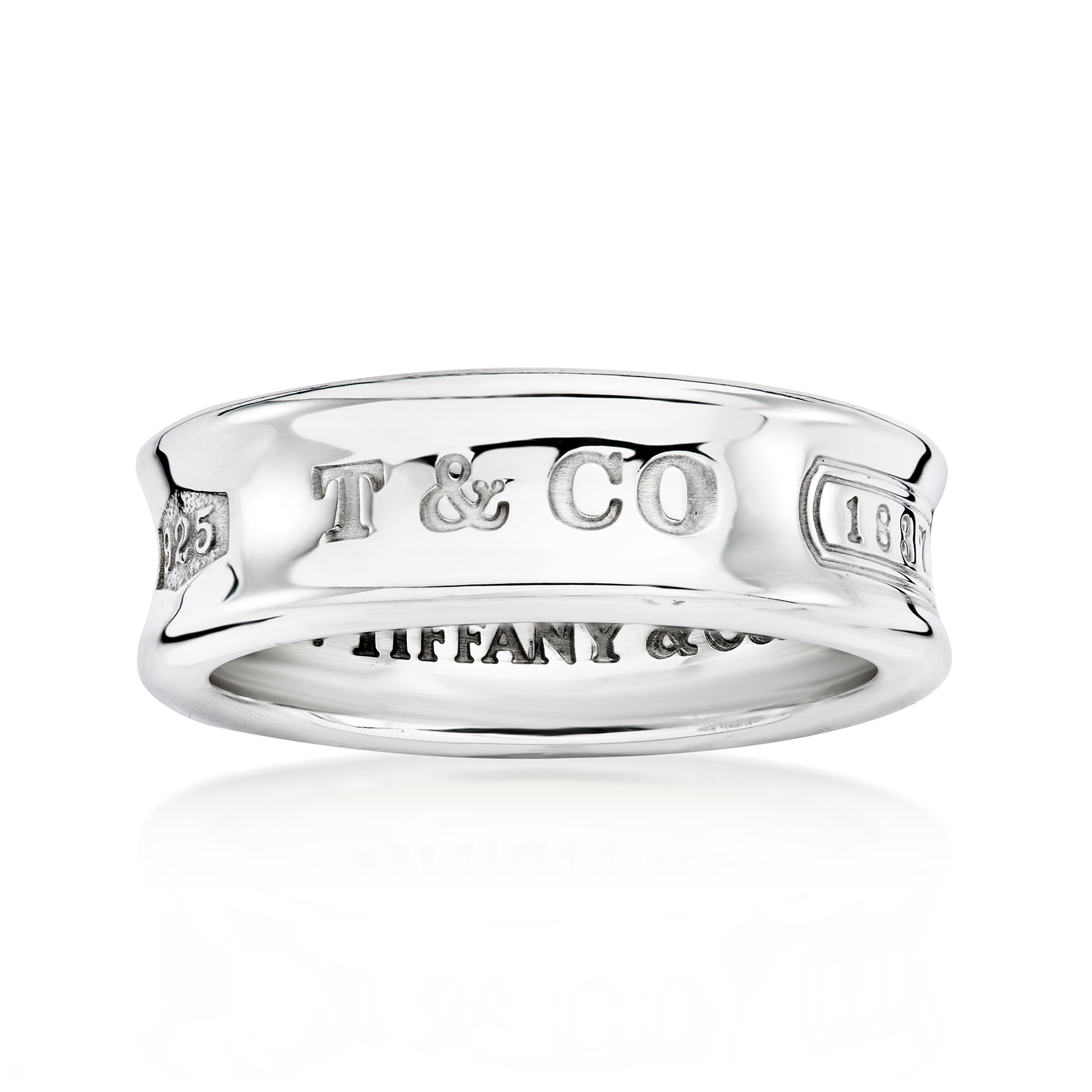 C. 2000 Vintage Tiffany Jewelry Sterling Silver Band Ring