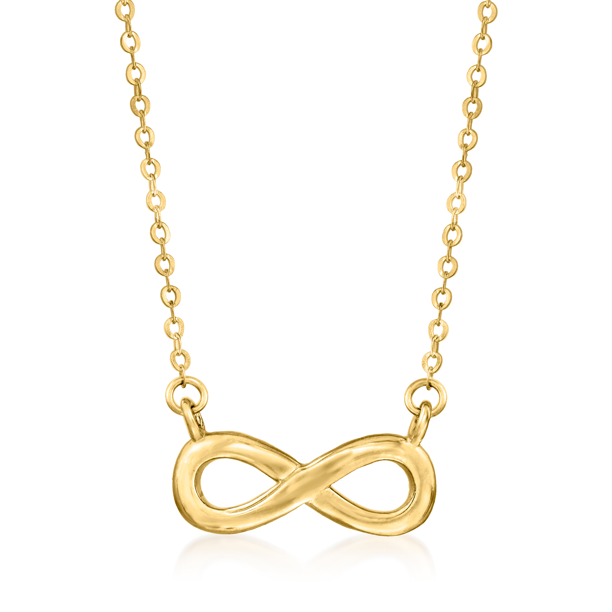 Italian 14kt Yellow Gold Infinity-Symbol Necklace | Ross Simons