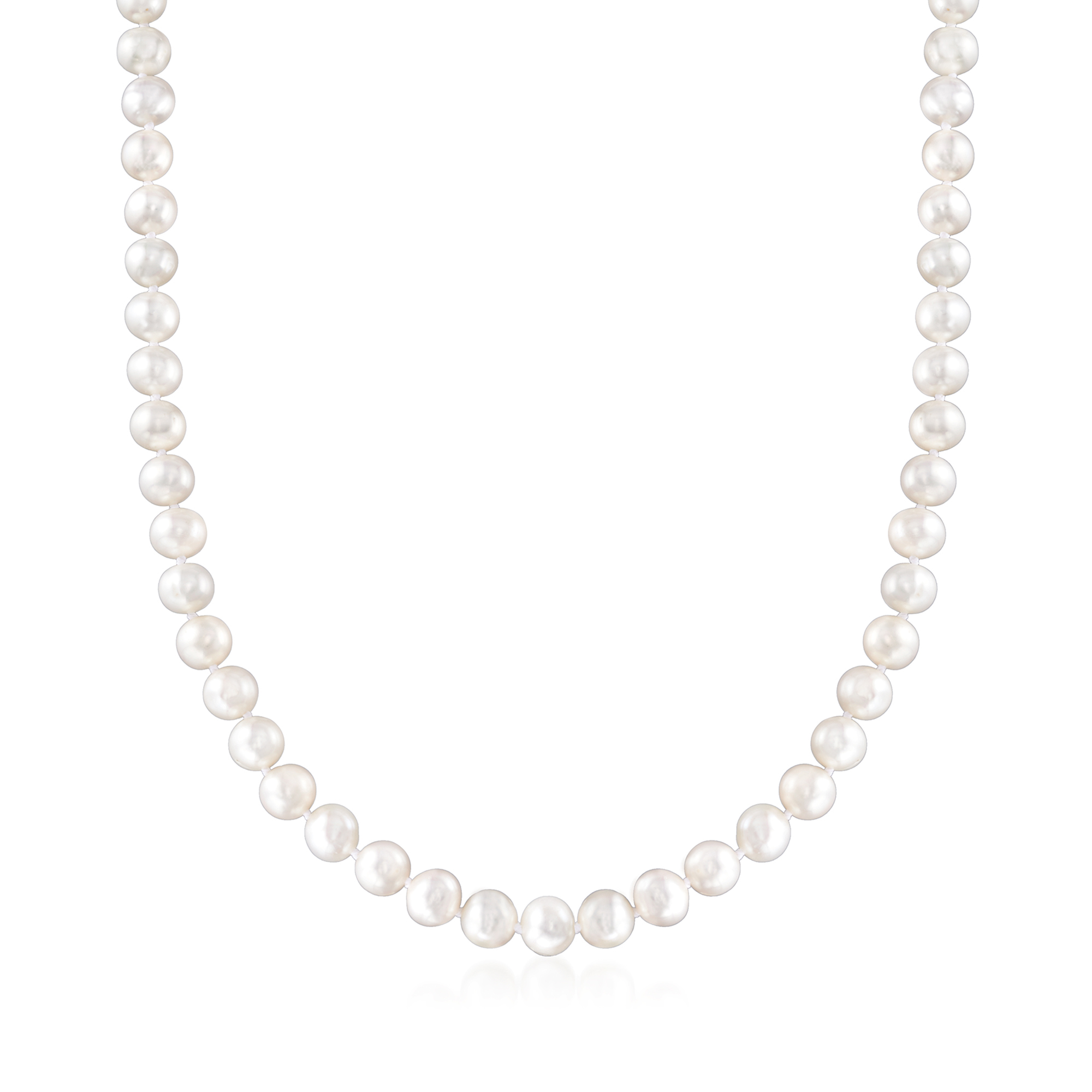 White Shell Pearl Necklace with Magnetic Clasp - Magnetic Chains