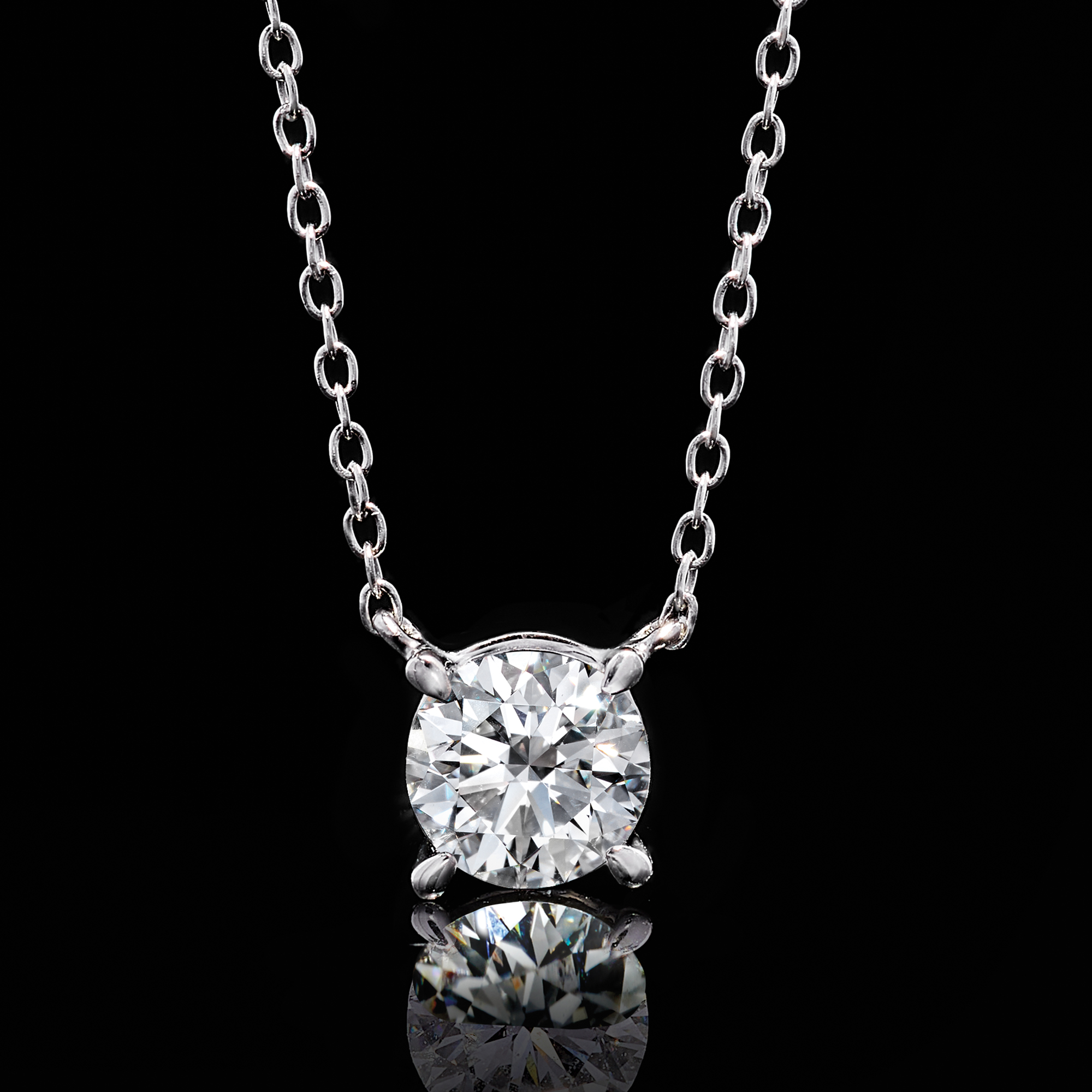 75 Carat Lab-Grown Diamond Solitaire Necklace in Sterling