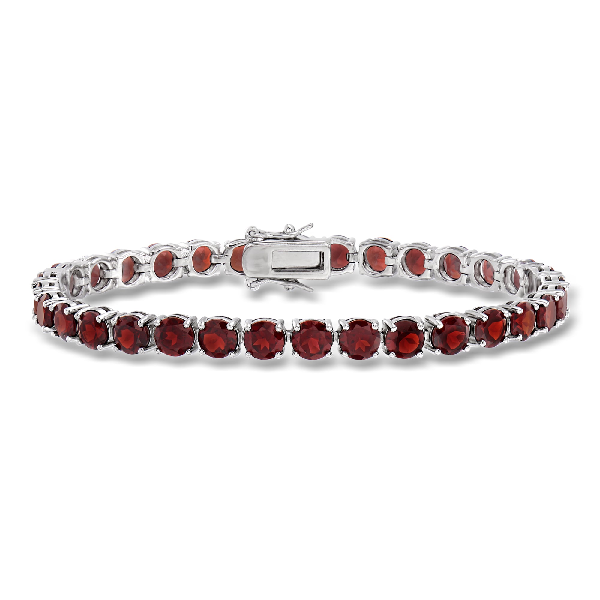 19.20 ct. t.w. Garnet Tennis Bracelet in Sterling Silver | Ross Simons
