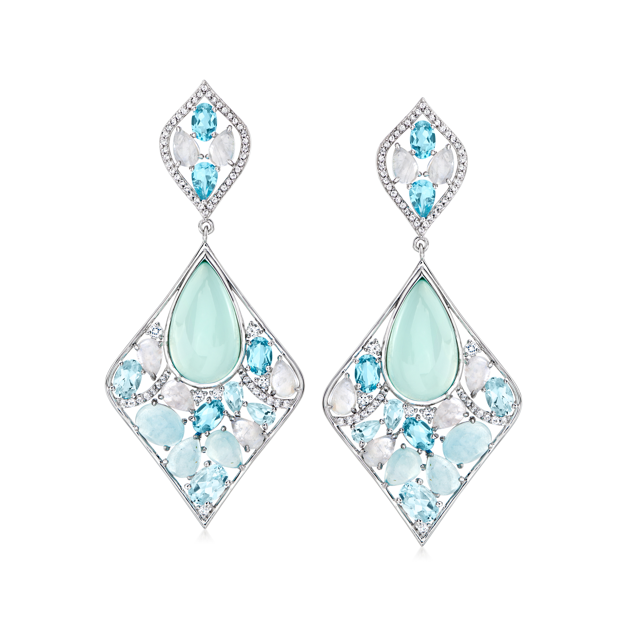 ピアス Colored Water Drop Earrings Dani Silver Color Burst Frame Drop Earrings in Bronze Veined