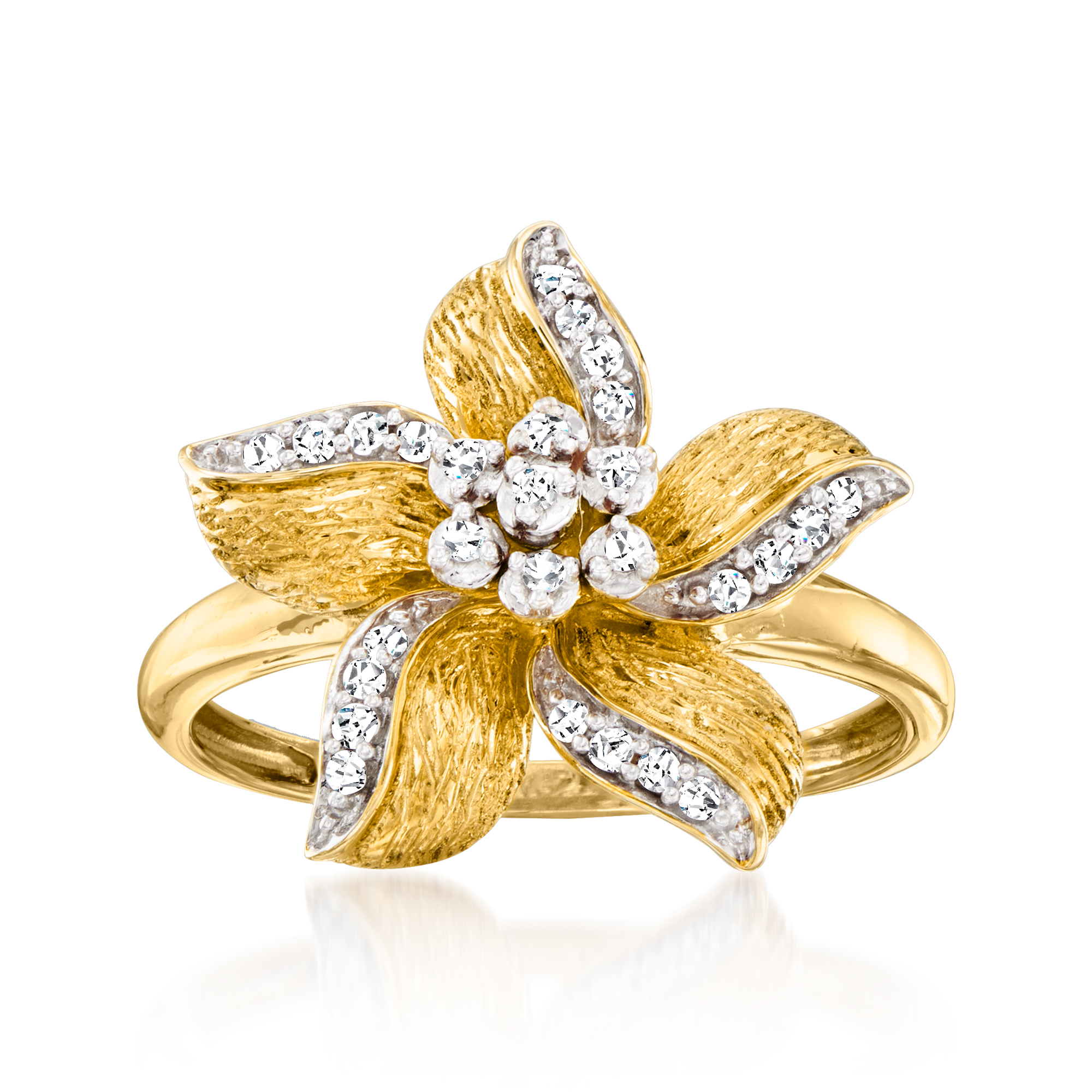 PAMELA™ - Vintage Gold Flower Ring main image 0