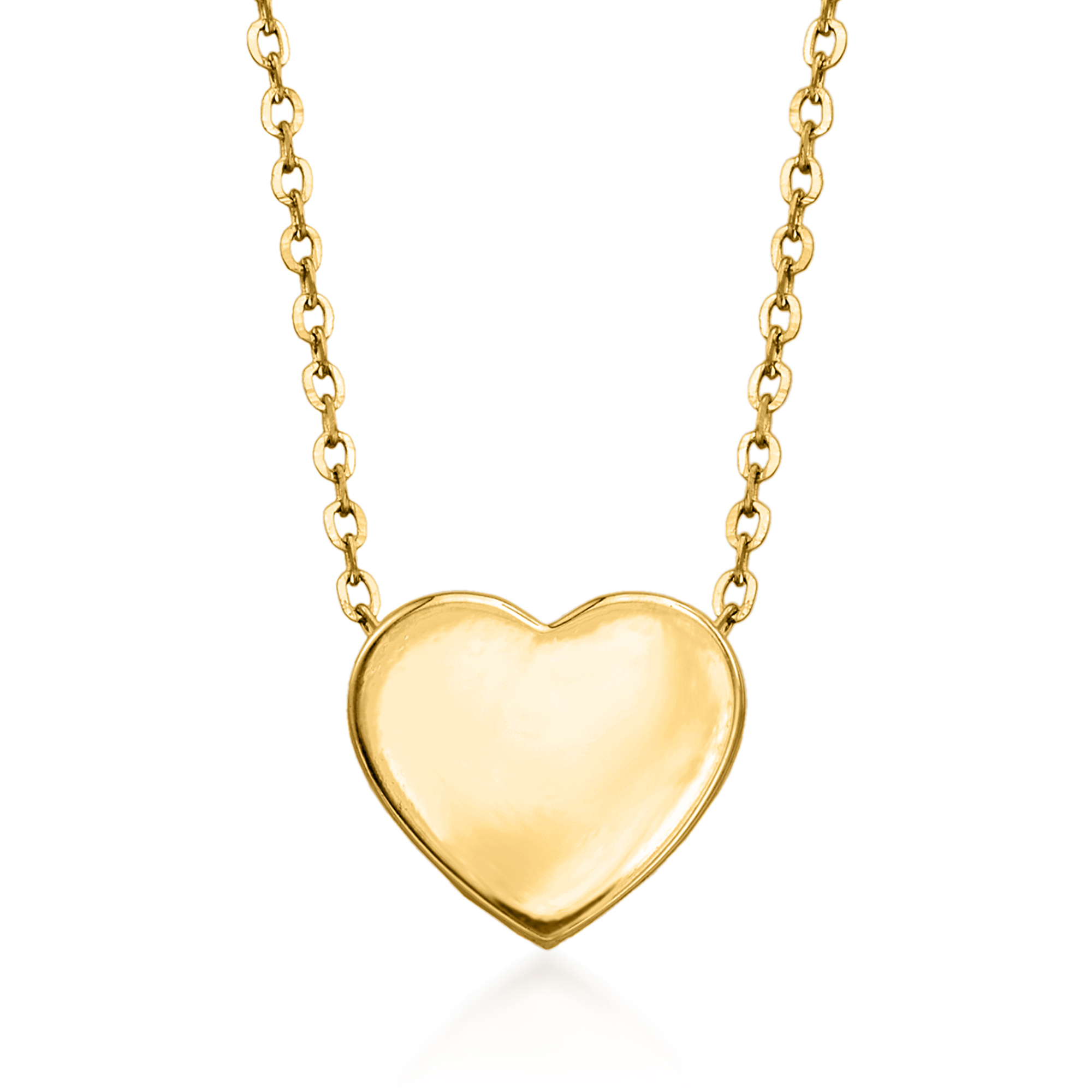 14kt Yellow Gold Heart Pendant Necklace | Ross Simons