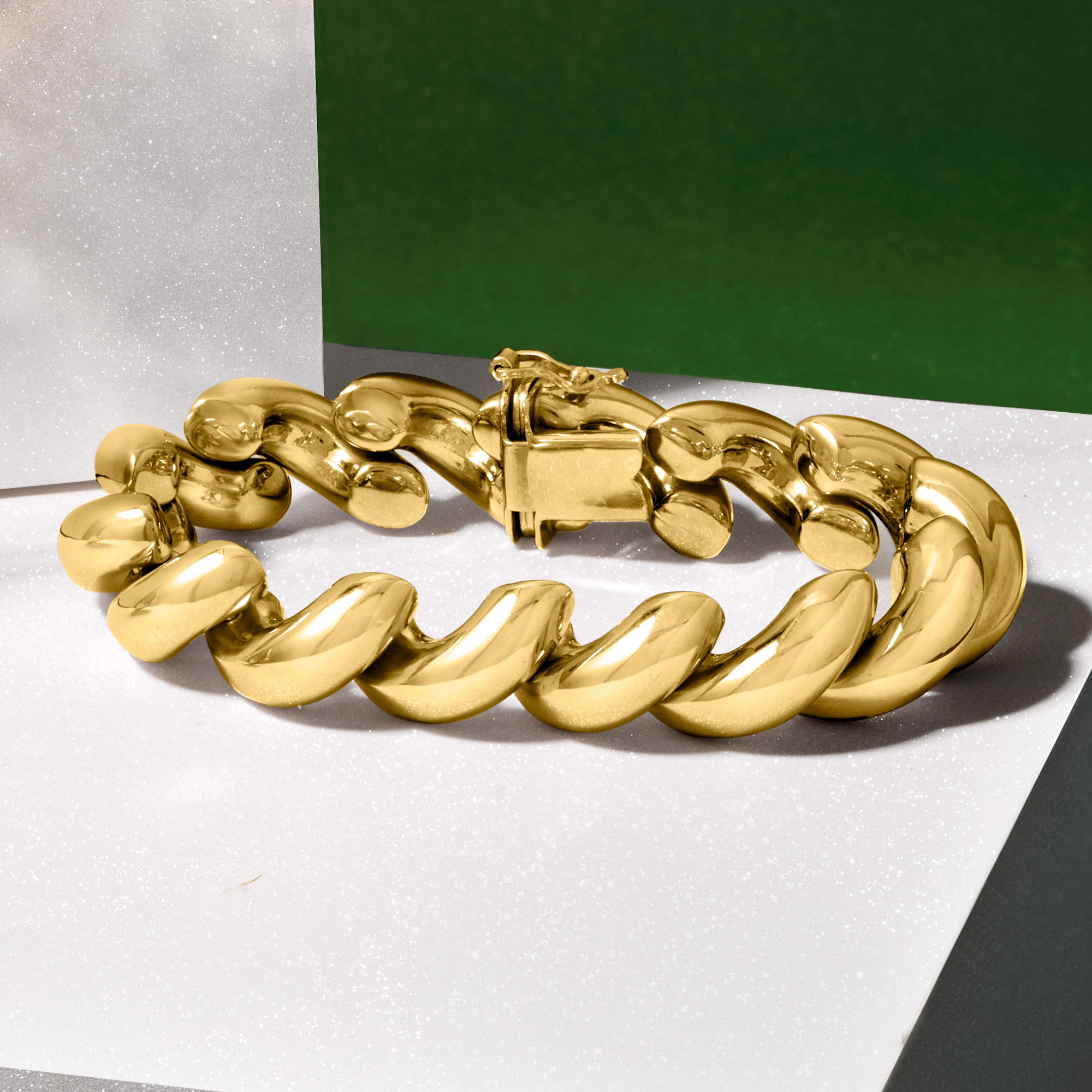 Italian 18kt Gold Over Sterling Large San Marco Bracelet | Ross Simons
