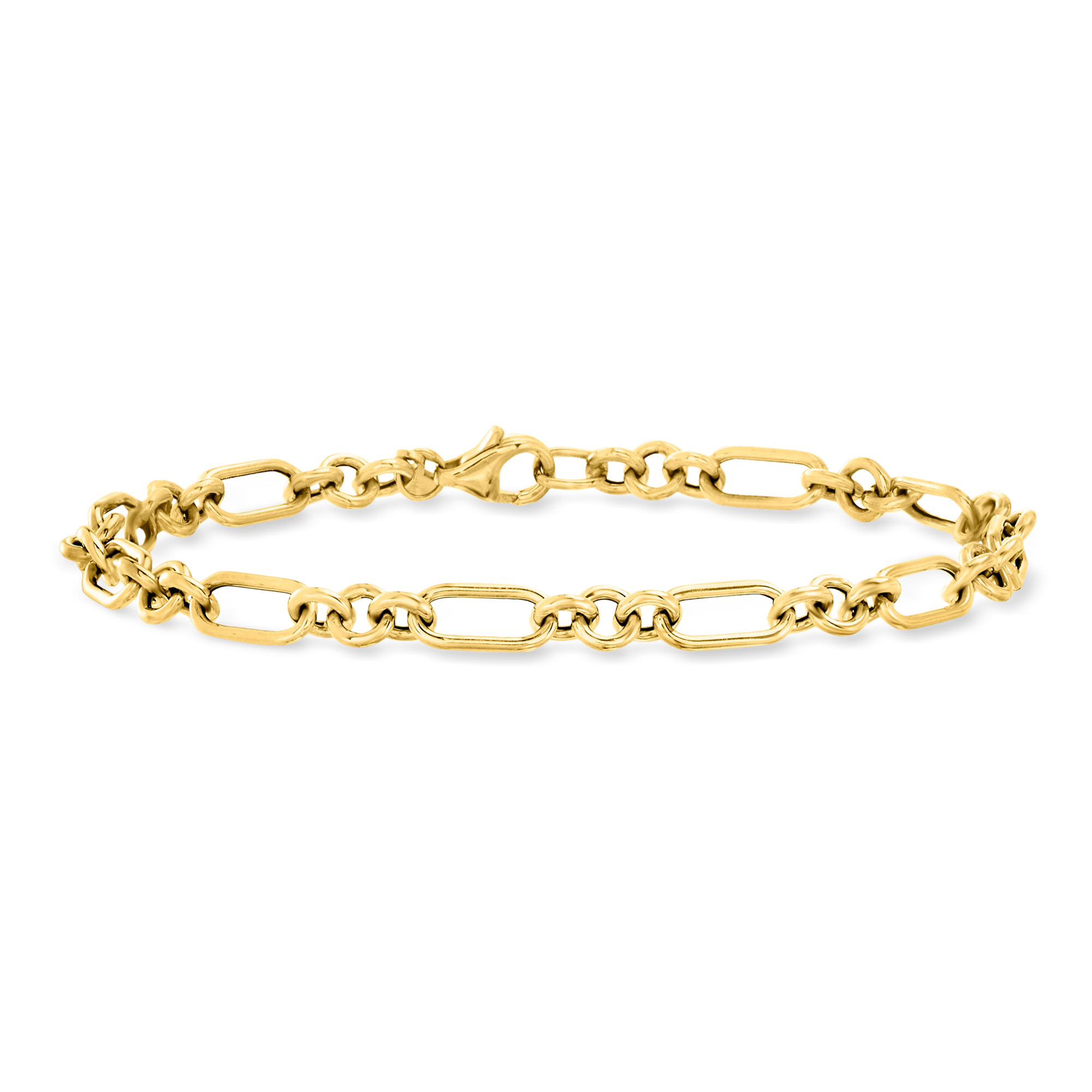 Italian 14kt Yellow Gold Bismark-Link Bracelet | Ross Simons