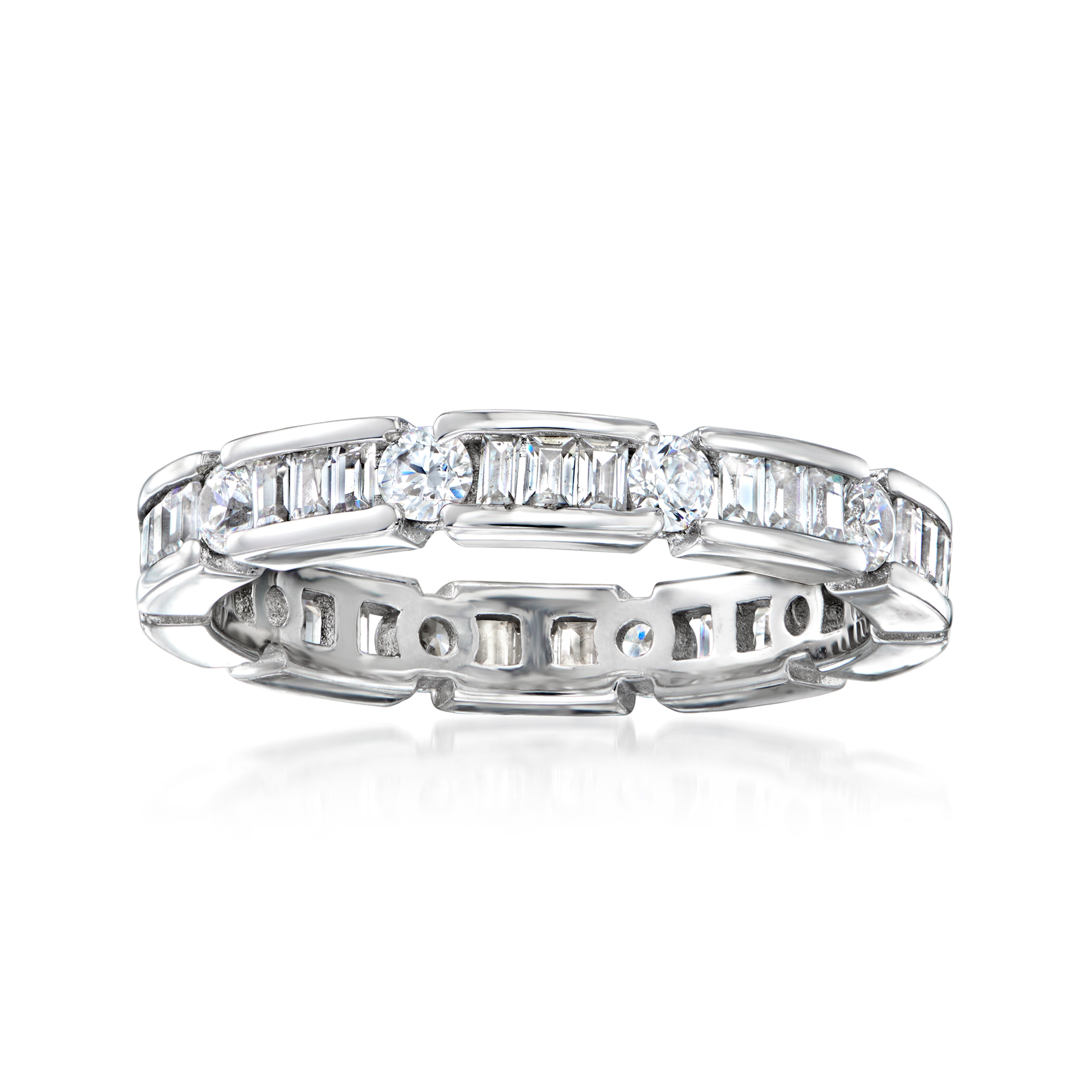 1.10 ct. t.w. CZ Eternity Band in Sterling Silver. Size 9 | Ross