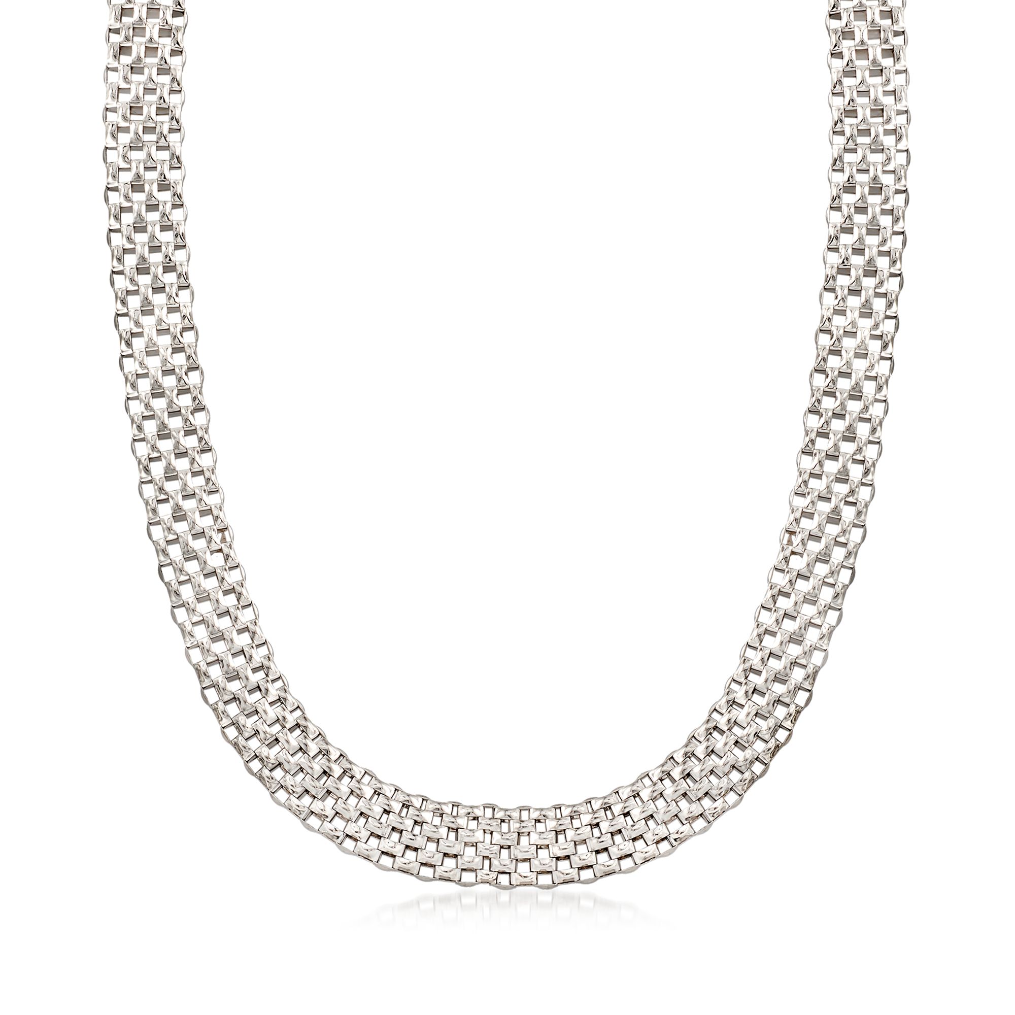 Italian Sterling Silver Mesh Necklace | Ross-Simons