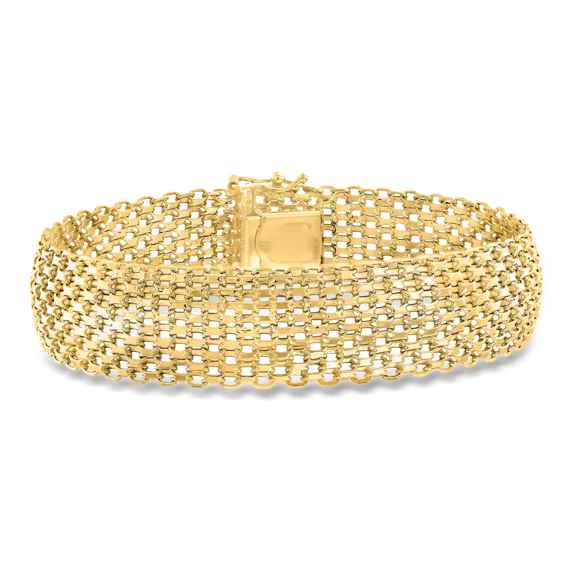 Italian 14kt Yellow Gold Bismark-Link Bracelet | Ross Simons