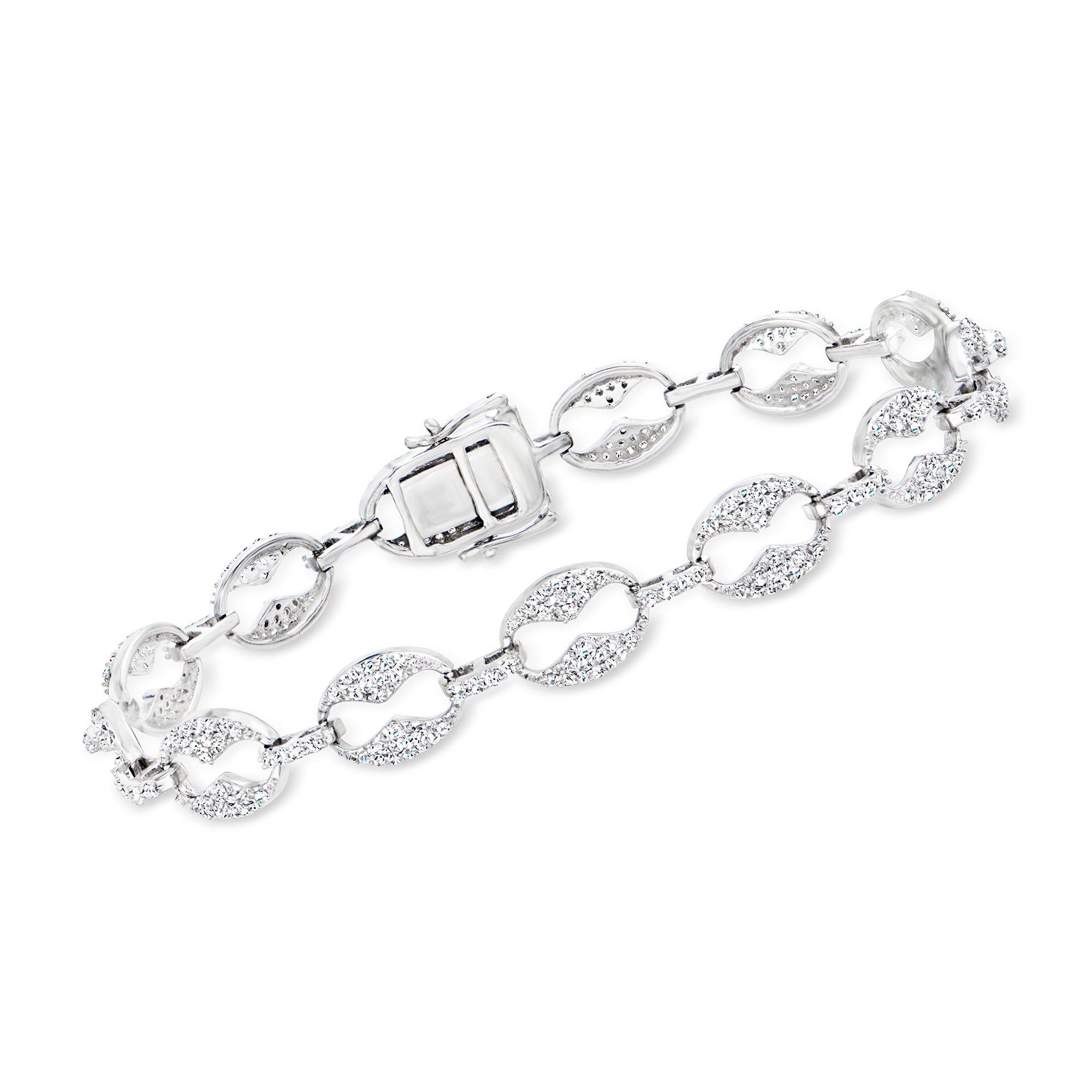 1.50 ct. t.w. Diamond Mariner-Link Bracelet in 14kt White Gold. 7