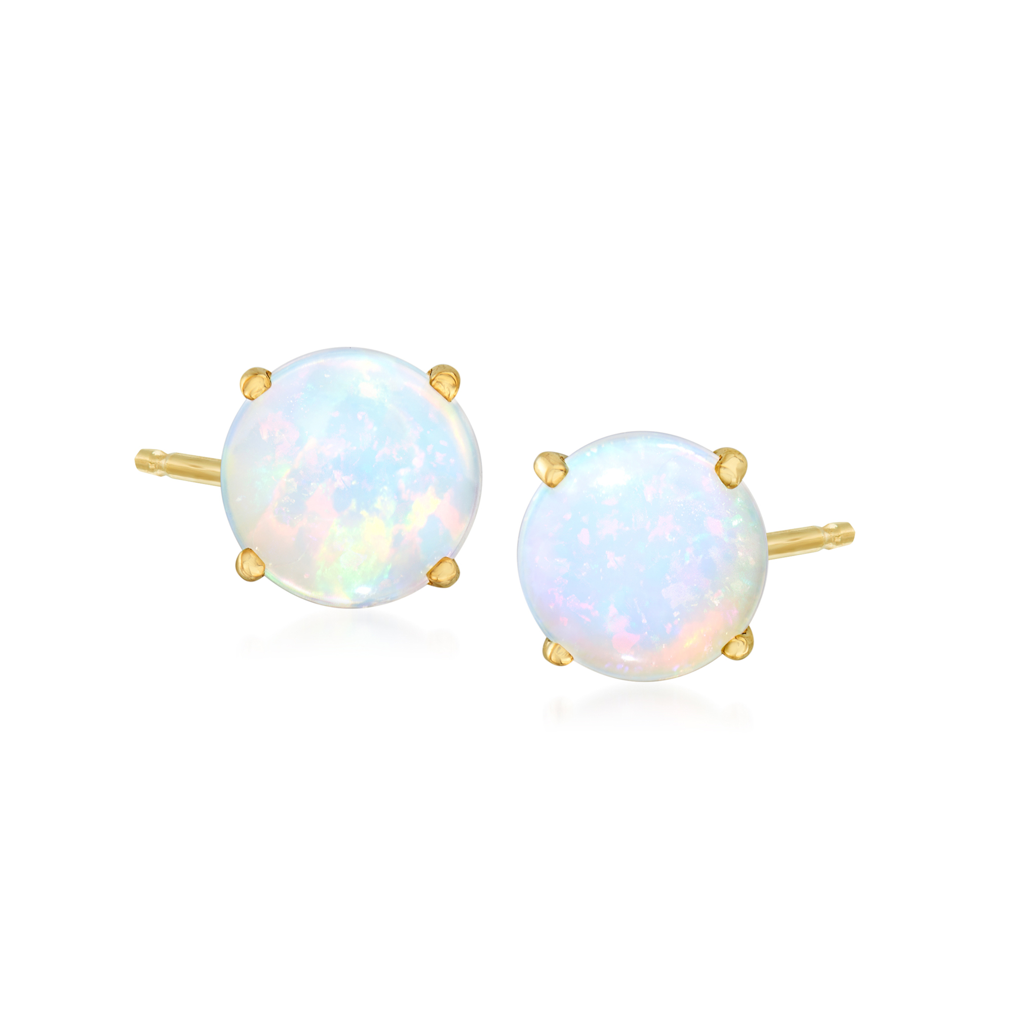 Opal Stud Earrings in 14kt Yellow Gold | Ross-Simons