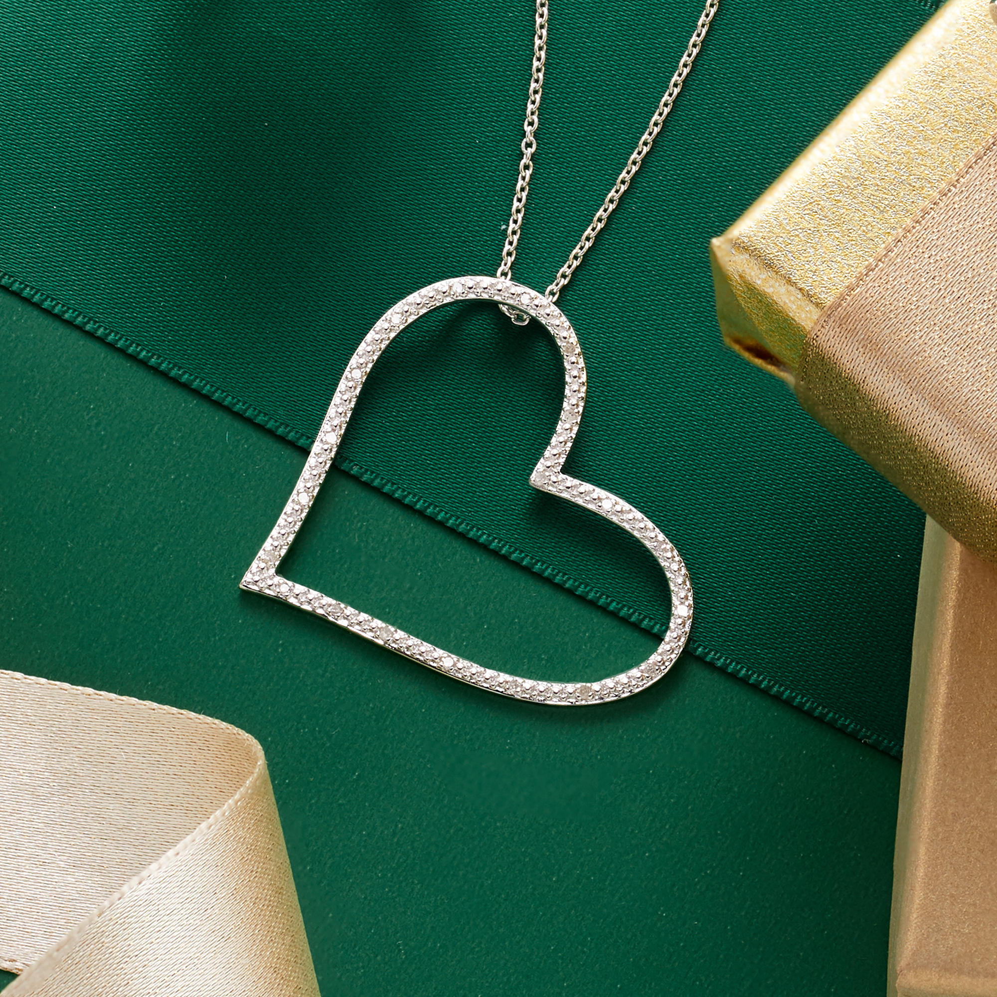 Sterling Silver Small Heart Pentacle Pentagram Pendant Wicca