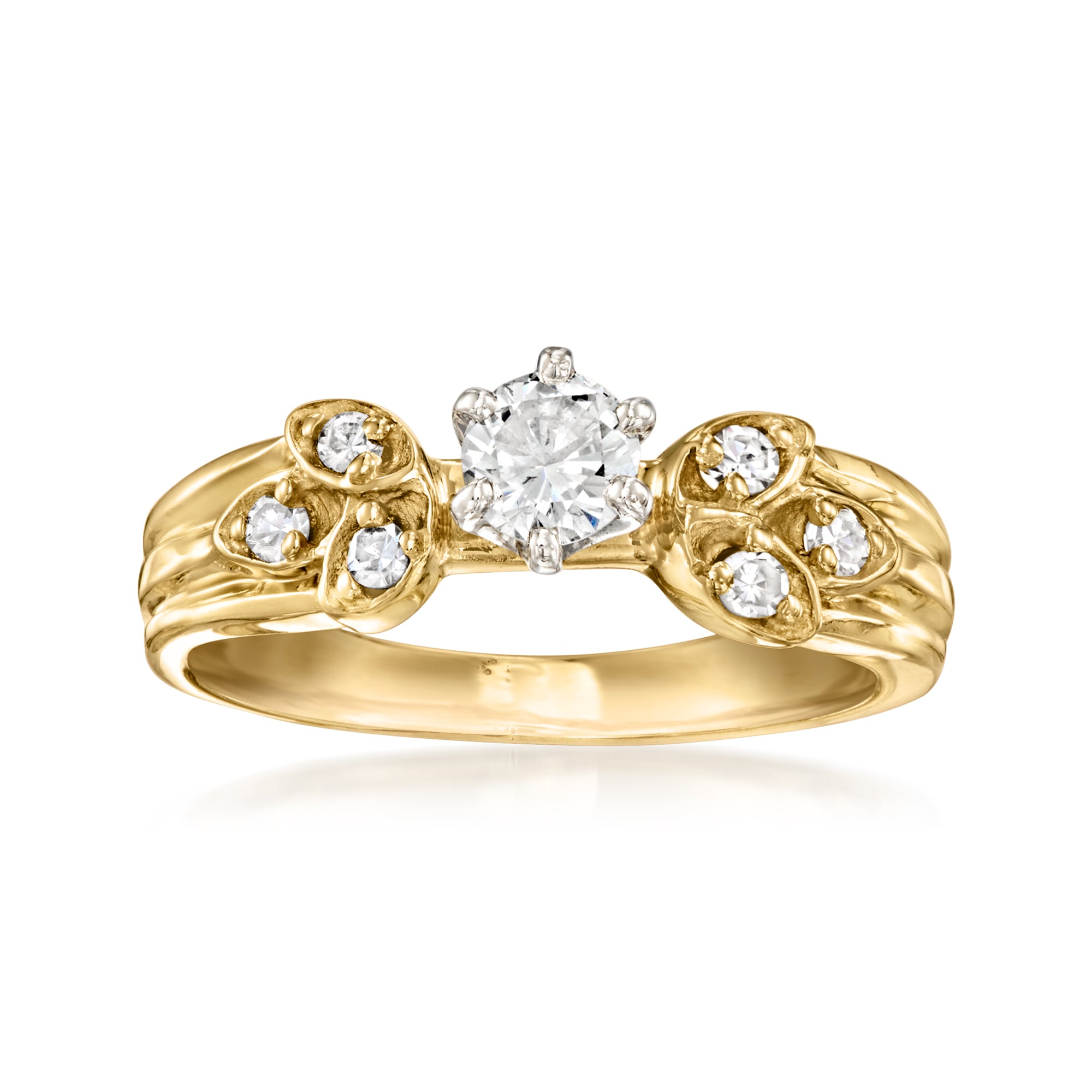 C. 1990 Vintage .65 ct. t.w. Diamond Ring in 18kt Yellow Gold