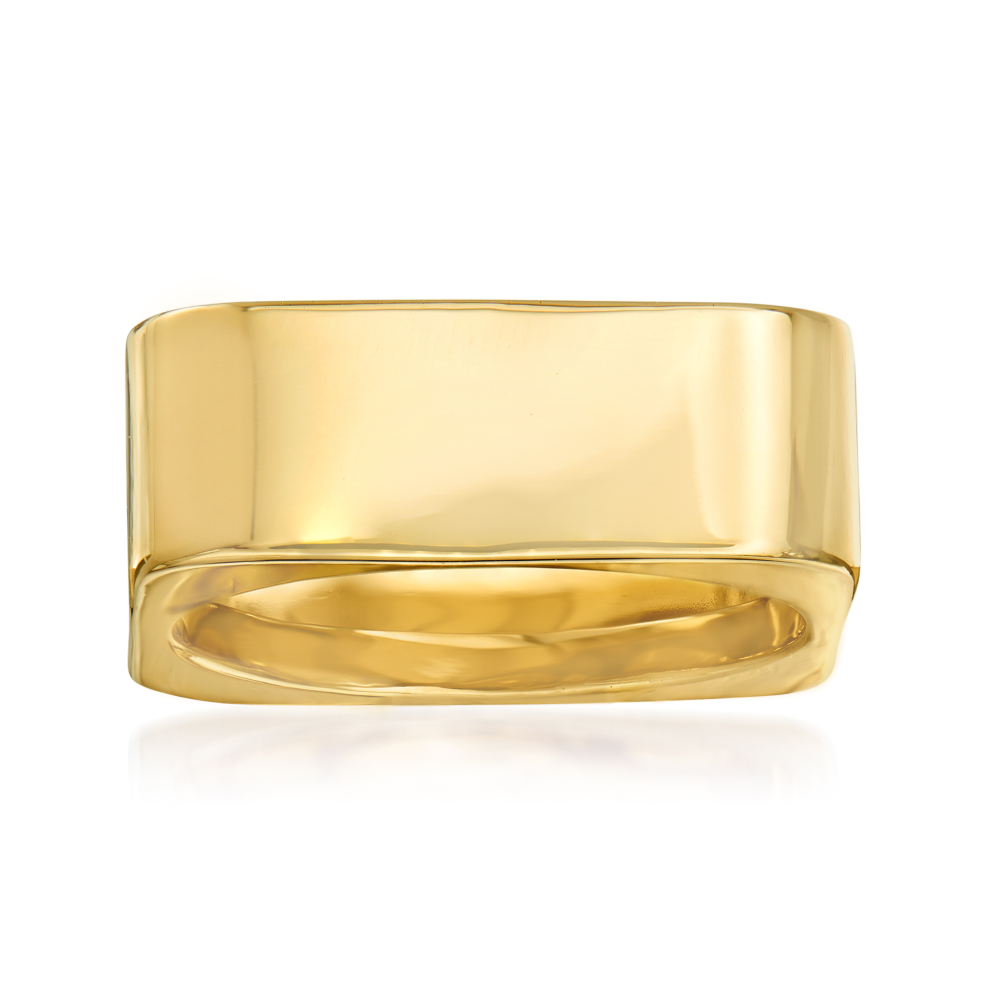 Italian 14kt Yellow Gold Square Ring