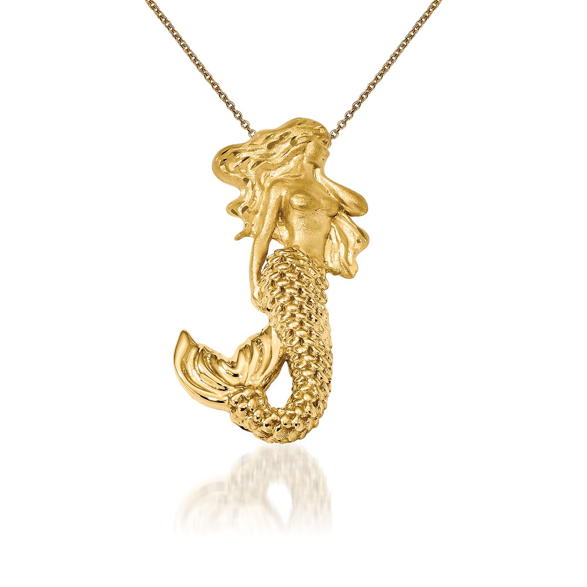 14kt Yellow Gold Mermaid Pendant Necklace Ross Simons
