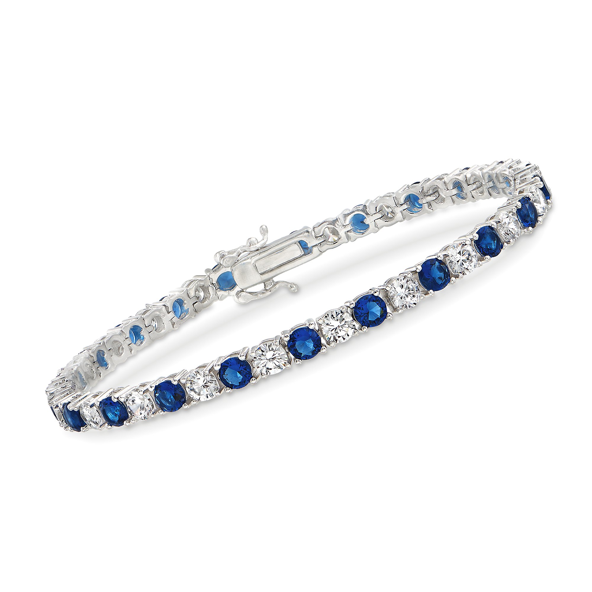 Sapphire and cubic zirconia bracelet clearance