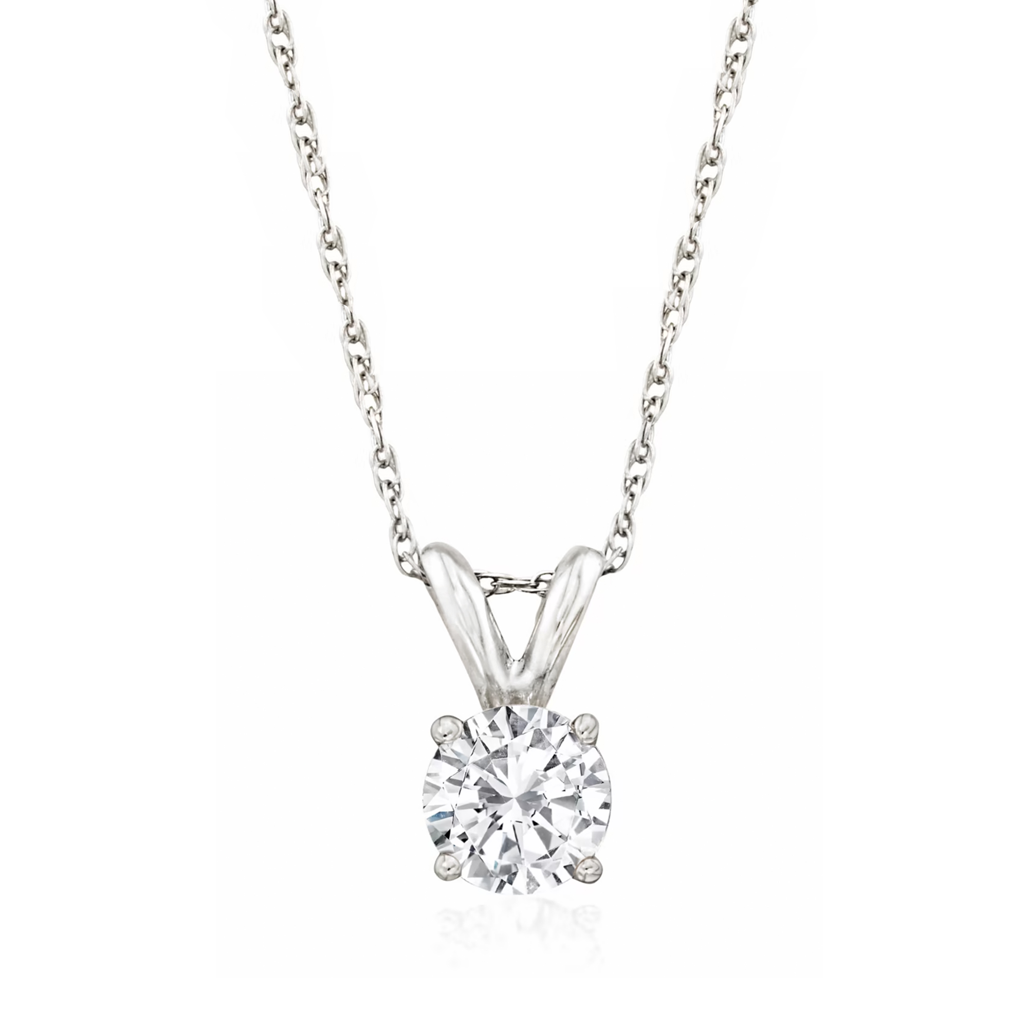 Diamond solitaire 1/2k necklace on a 14k gold chain. Moms gift for me ❤️  love the size. Swipe to see how it looks when worn! : r/Diamonds