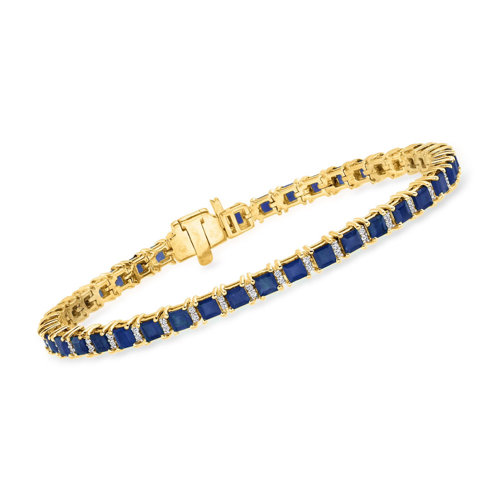 10.00 ct. t.w. Sapphire and .50 ct. t.w. Diamond Tennis