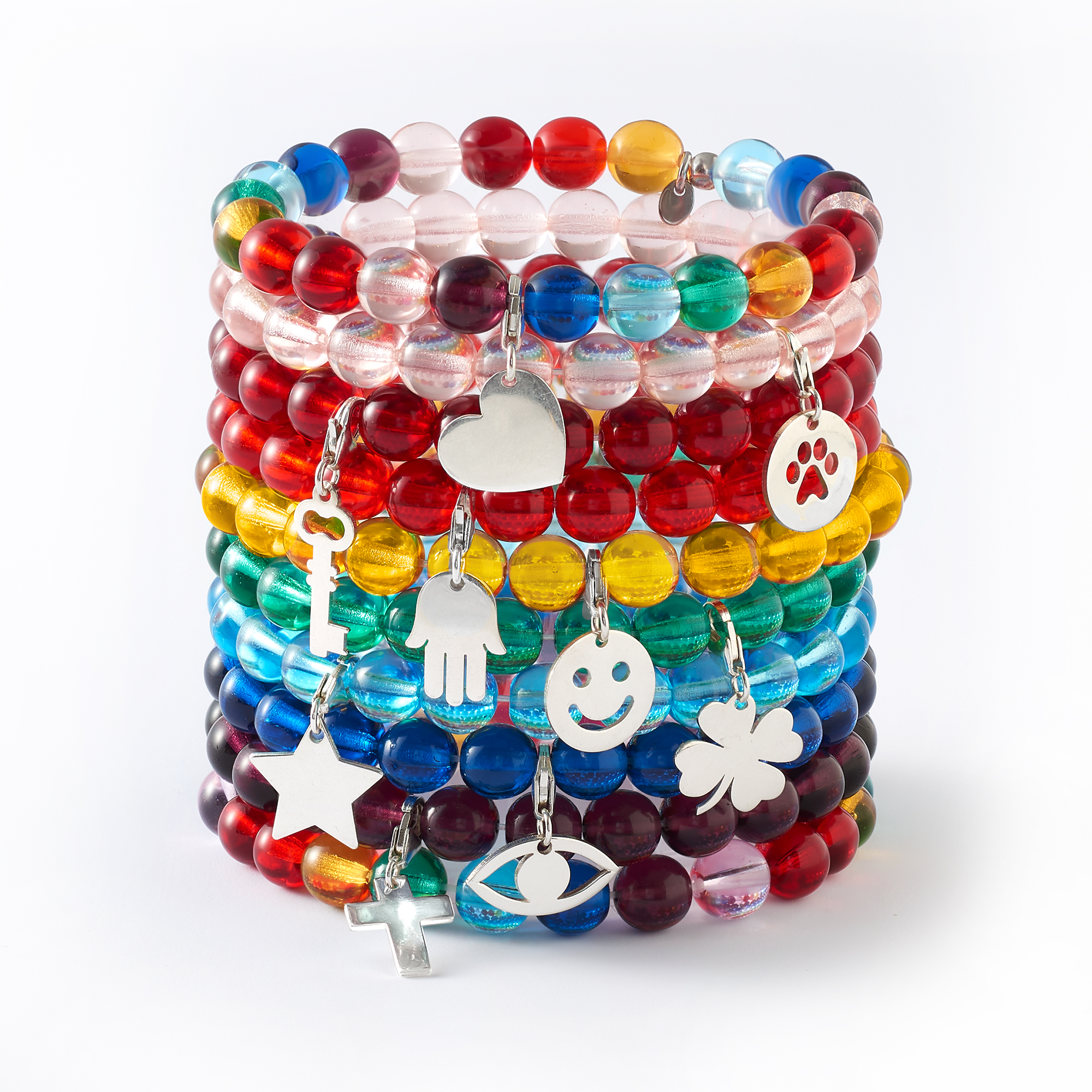 Handmade Murano Glass Bracelet - Rainbow Color – KneeBees