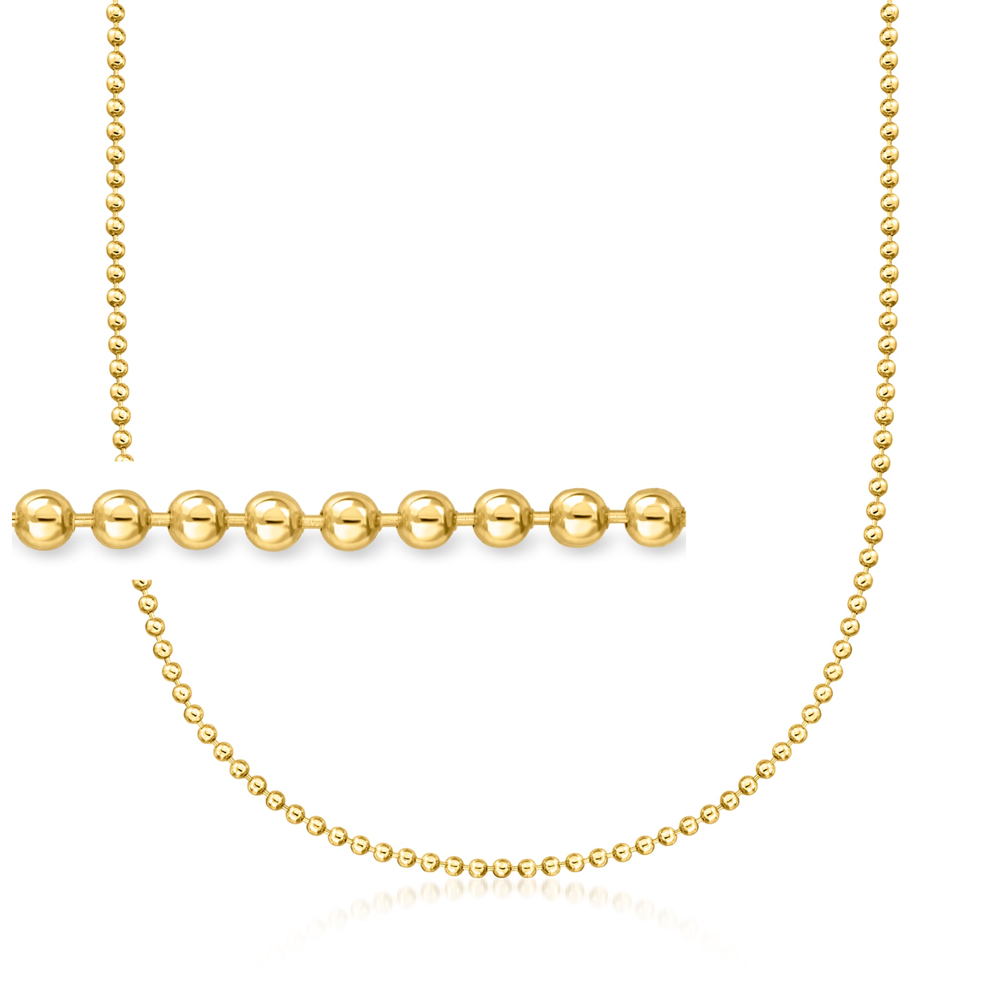 14kt Yellow Gold-Plated Multi-Strand Lumachina-Chain Necklace