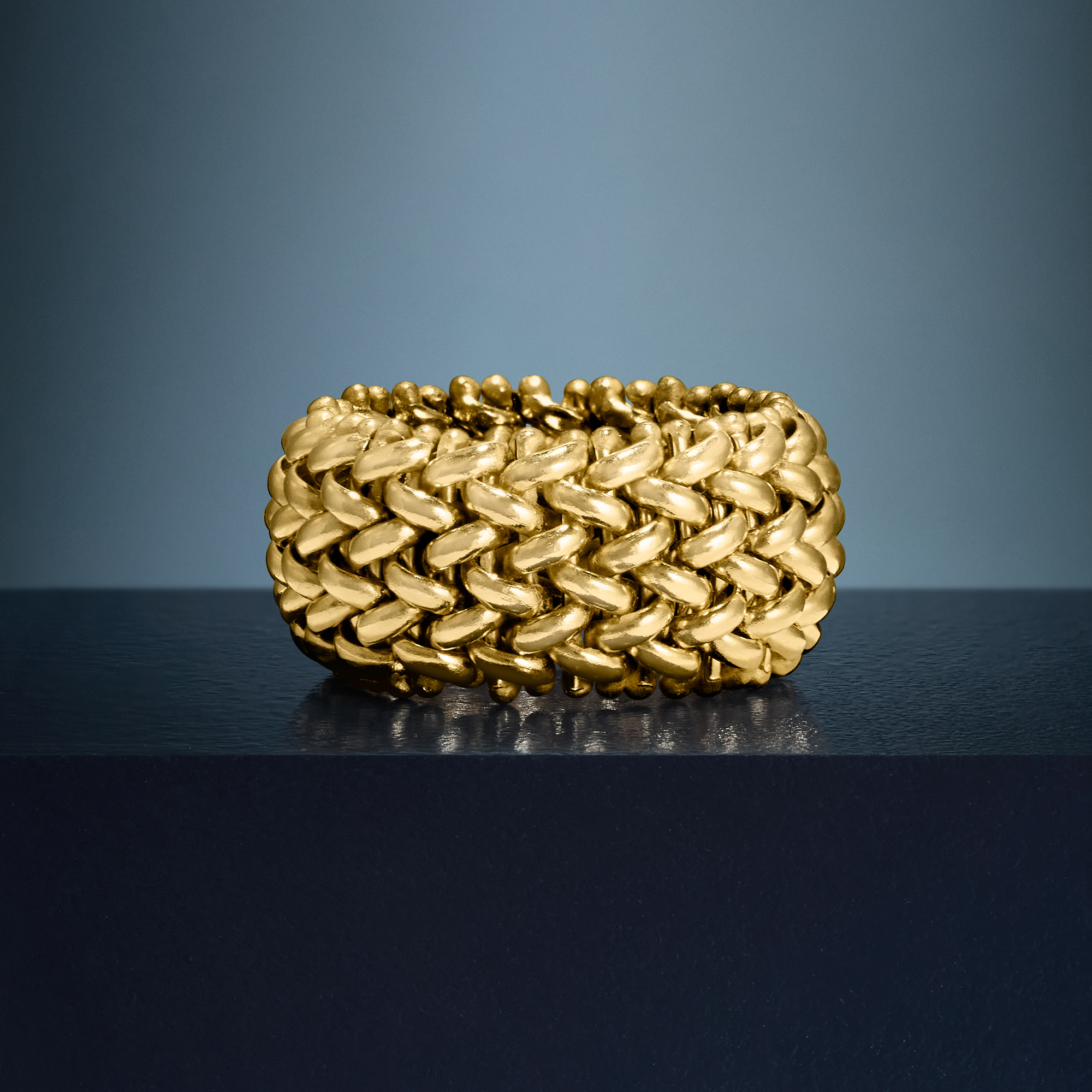 Italian 14kt Yellow Gold Riso-Link Ring | Ross Simons