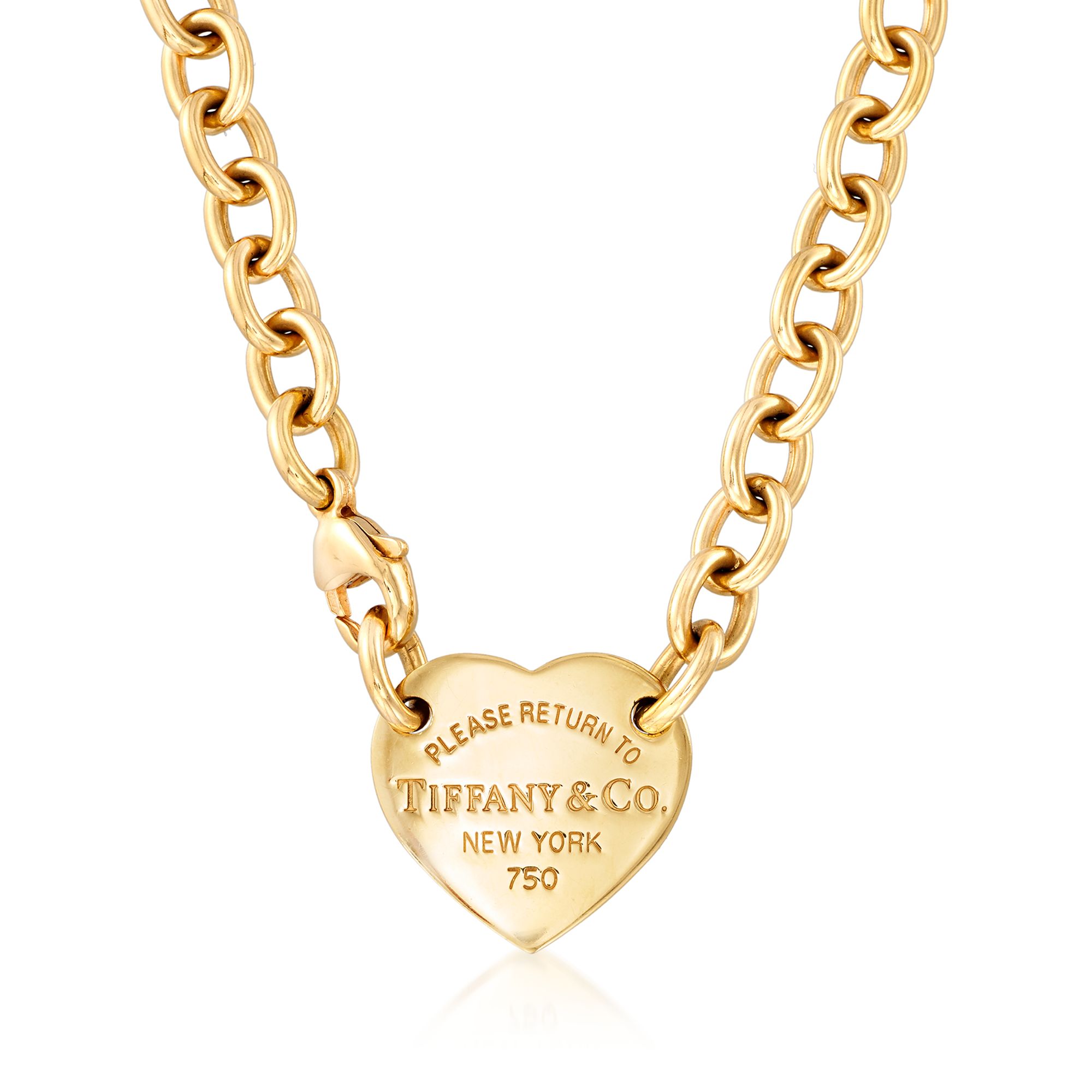 Please Return to Tiffany' Yellow Gold Necklace at Susannah Lovis Jewellers