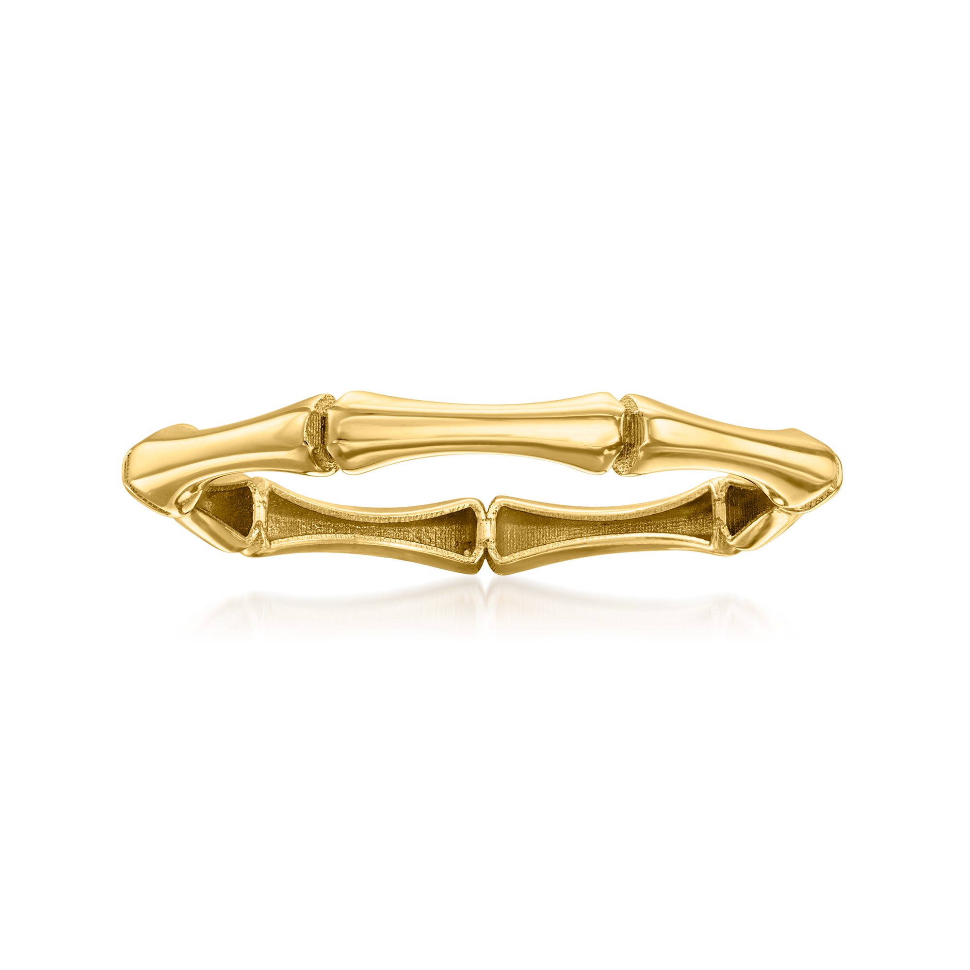 Italian 14kt Yellow Gold Bamboo-Style Ring Italian 14kt Yellow Gold Bamboo-Style Ring