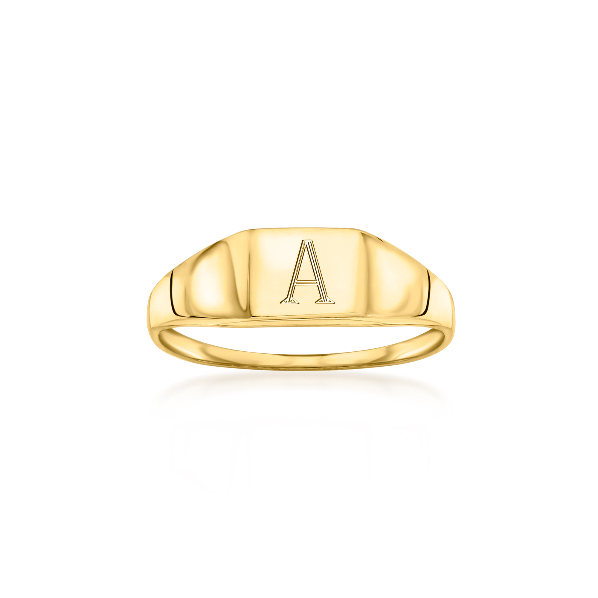 Child's 14kt Yellow Gold Personalized Signet Ring Ross Simons